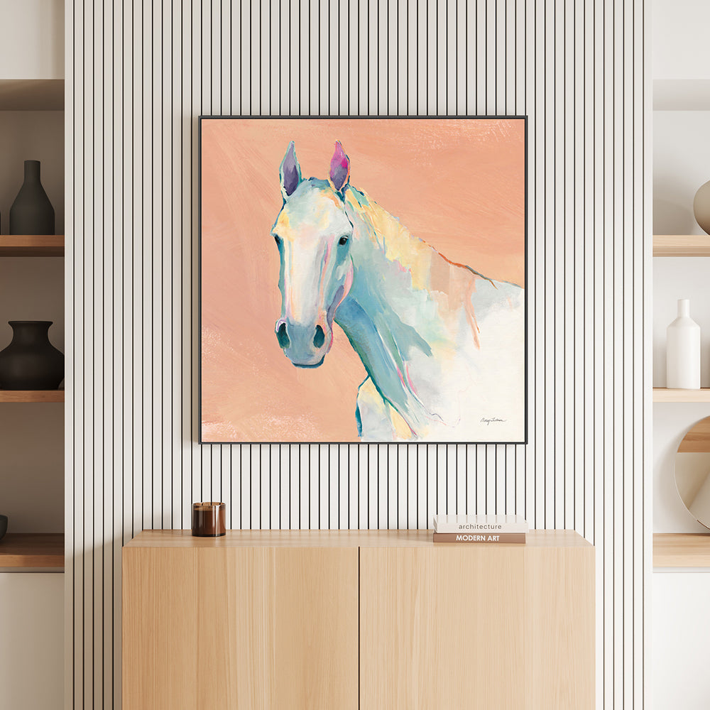 wall-art-print-canvas-poster-framed-Pastel Horse , By Avery Tilmon-GIOIA-WALL-ART