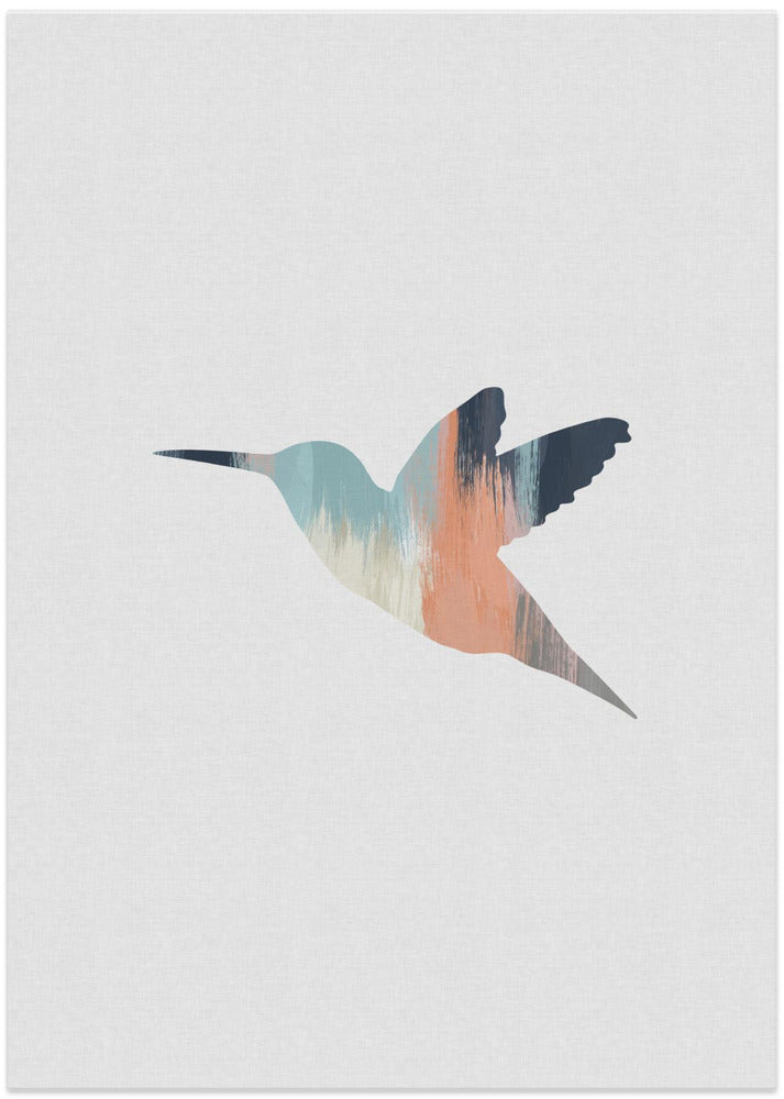 wall-art-print-canvas-poster-framed-Pastel Hummingbird , By Orara Studio-1