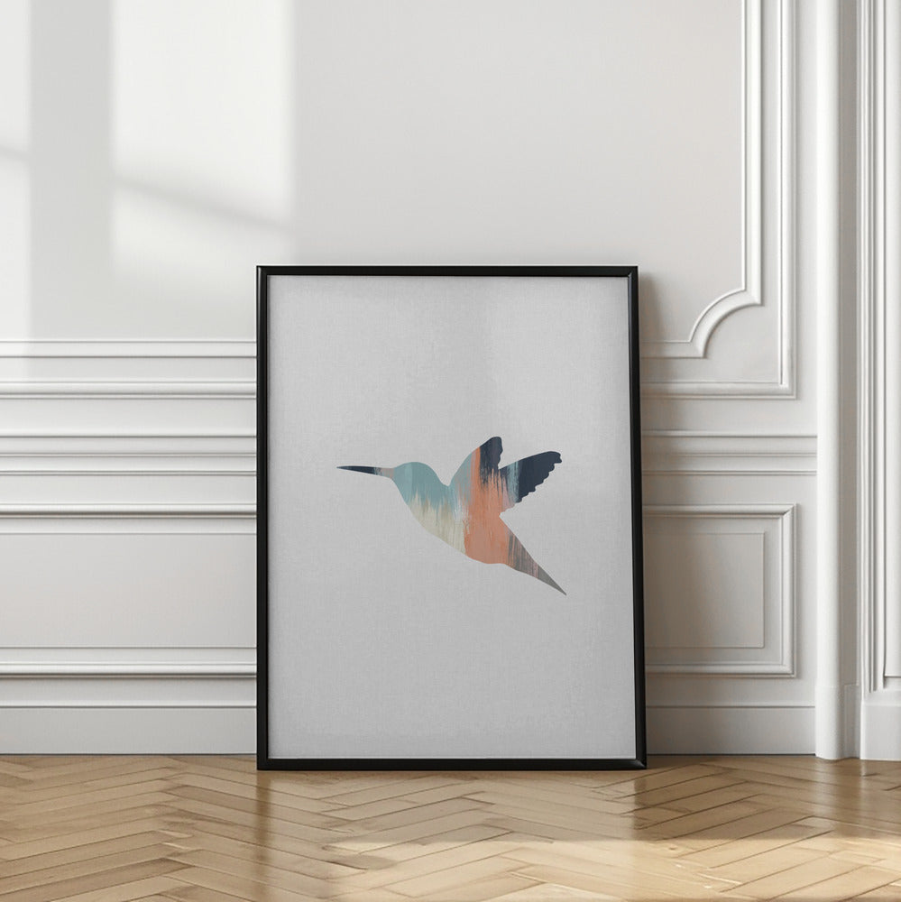 wall-art-print-canvas-poster-framed-Pastel Hummingbird , By Orara Studio-2