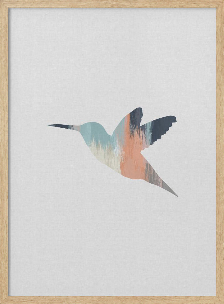 wall-art-print-canvas-poster-framed-Pastel Hummingbird , By Orara Studio-4