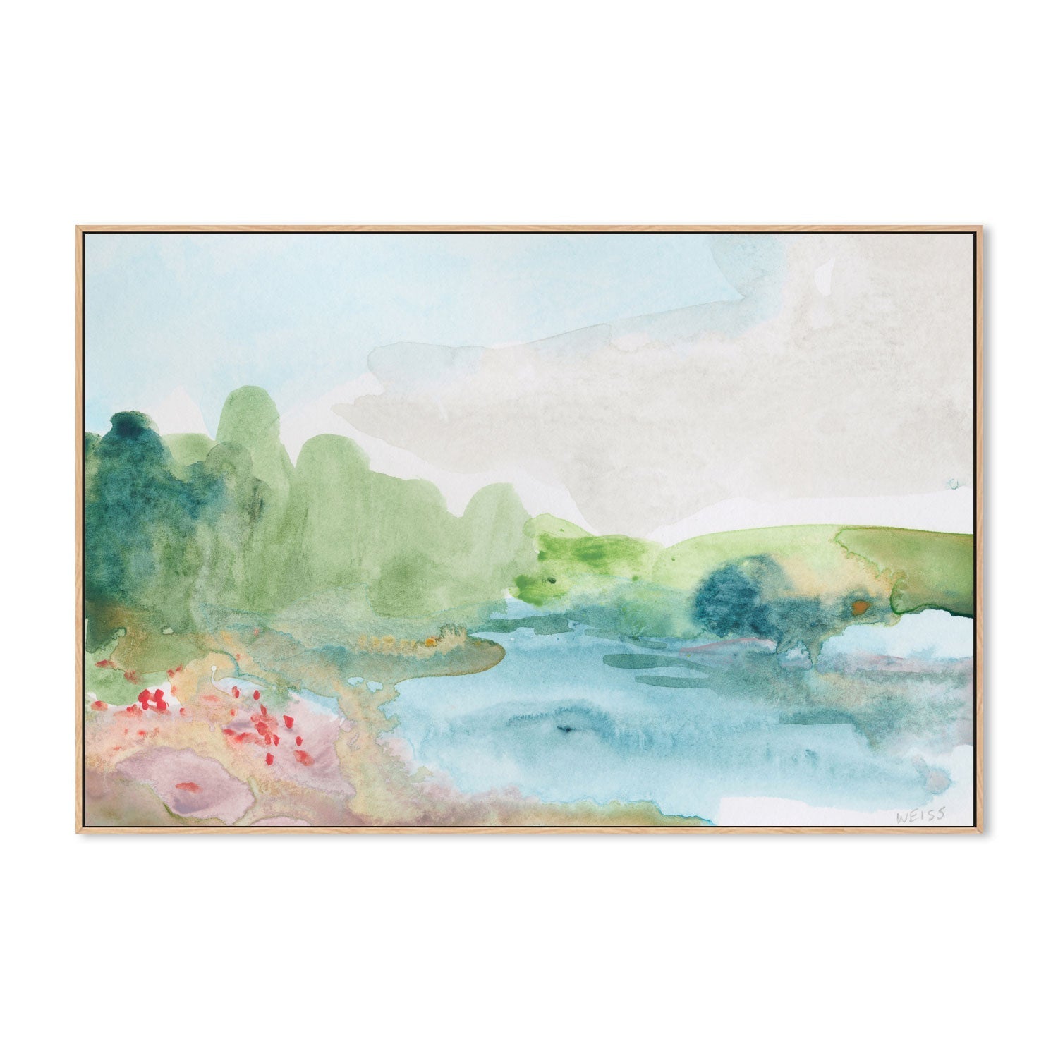 wall-art-print-canvas-poster-framed-Pastel Lake , By Jan Weiss , By Jan Weiss-4