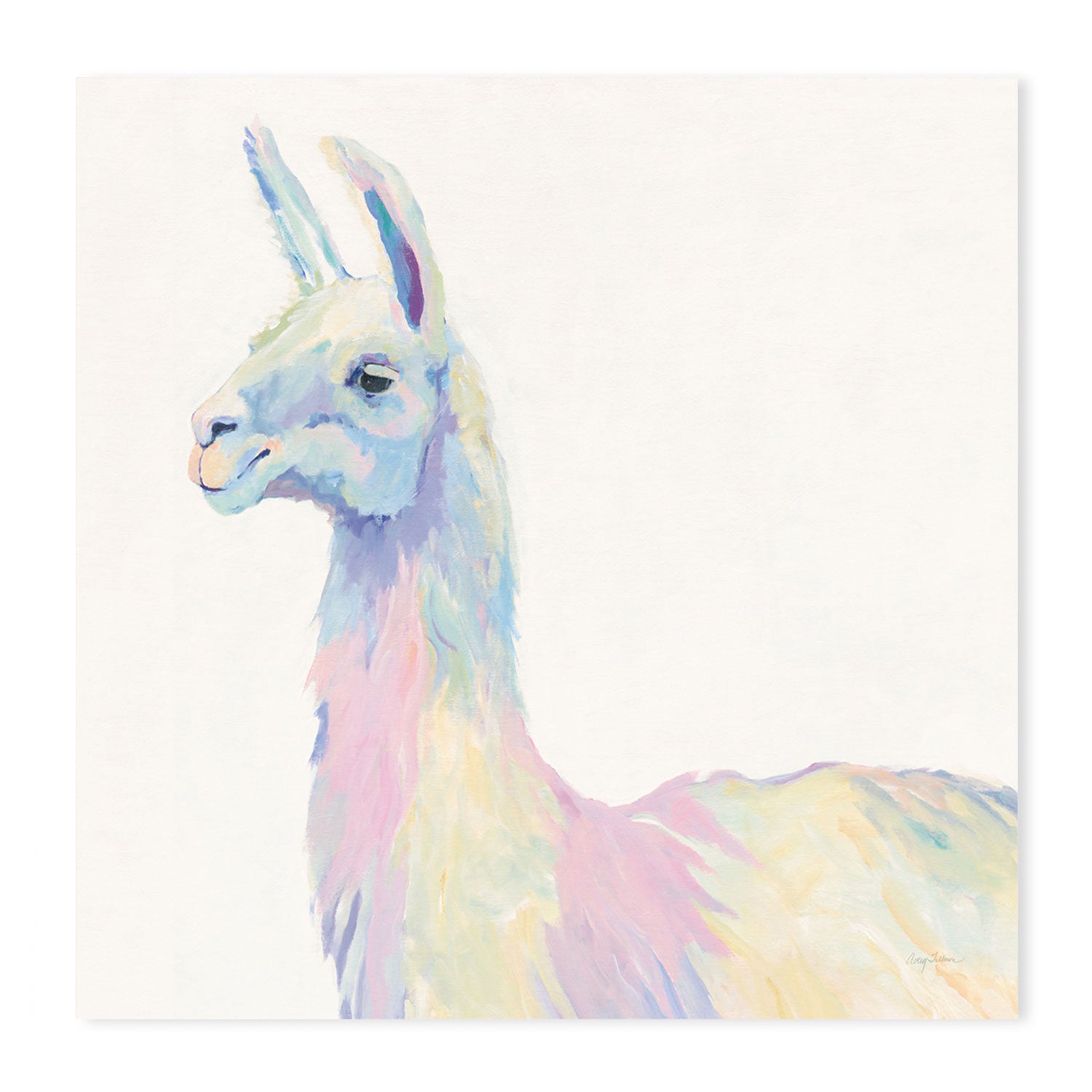 wall-art-print-canvas-poster-framed-Pastel Llama, Style A , By Avery Tilmon-GIOIA-WALL-ART