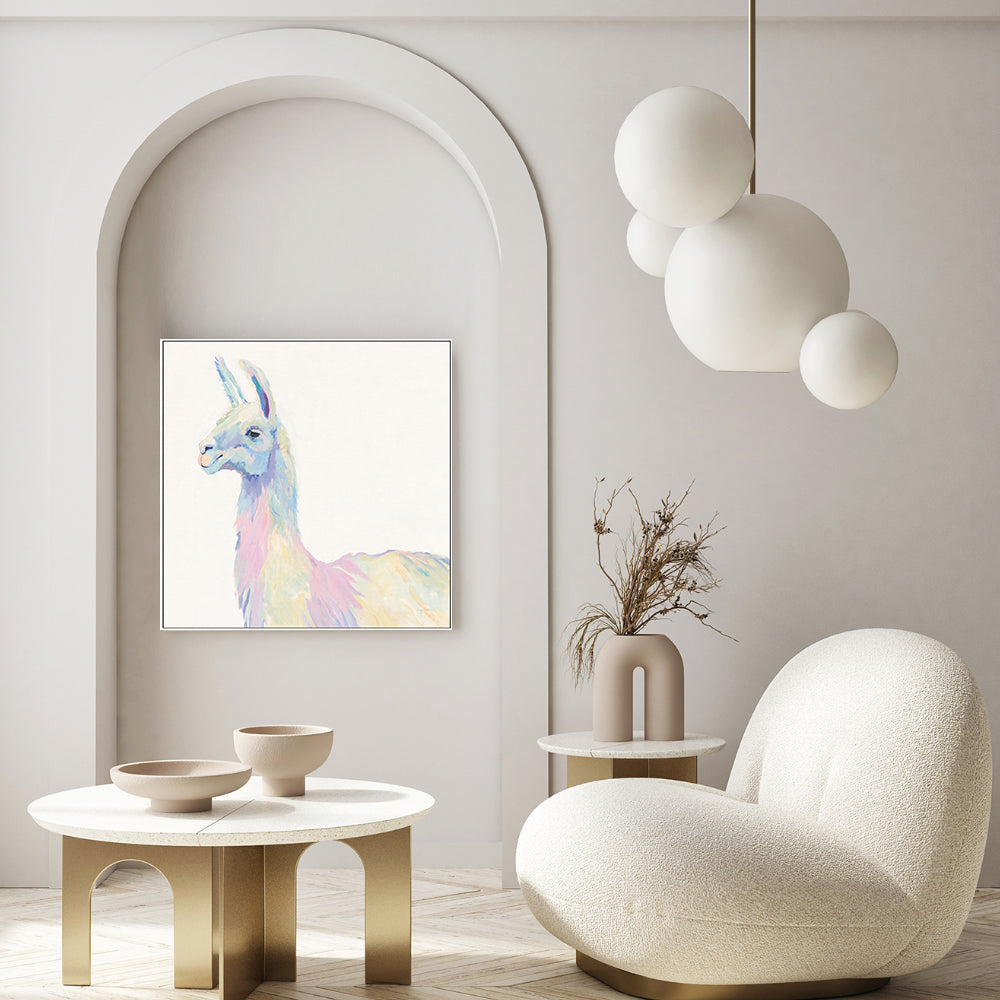 wall-art-print-canvas-poster-framed-Pastel Llama, Style A , By Avery Tilmon-GIOIA-WALL-ART