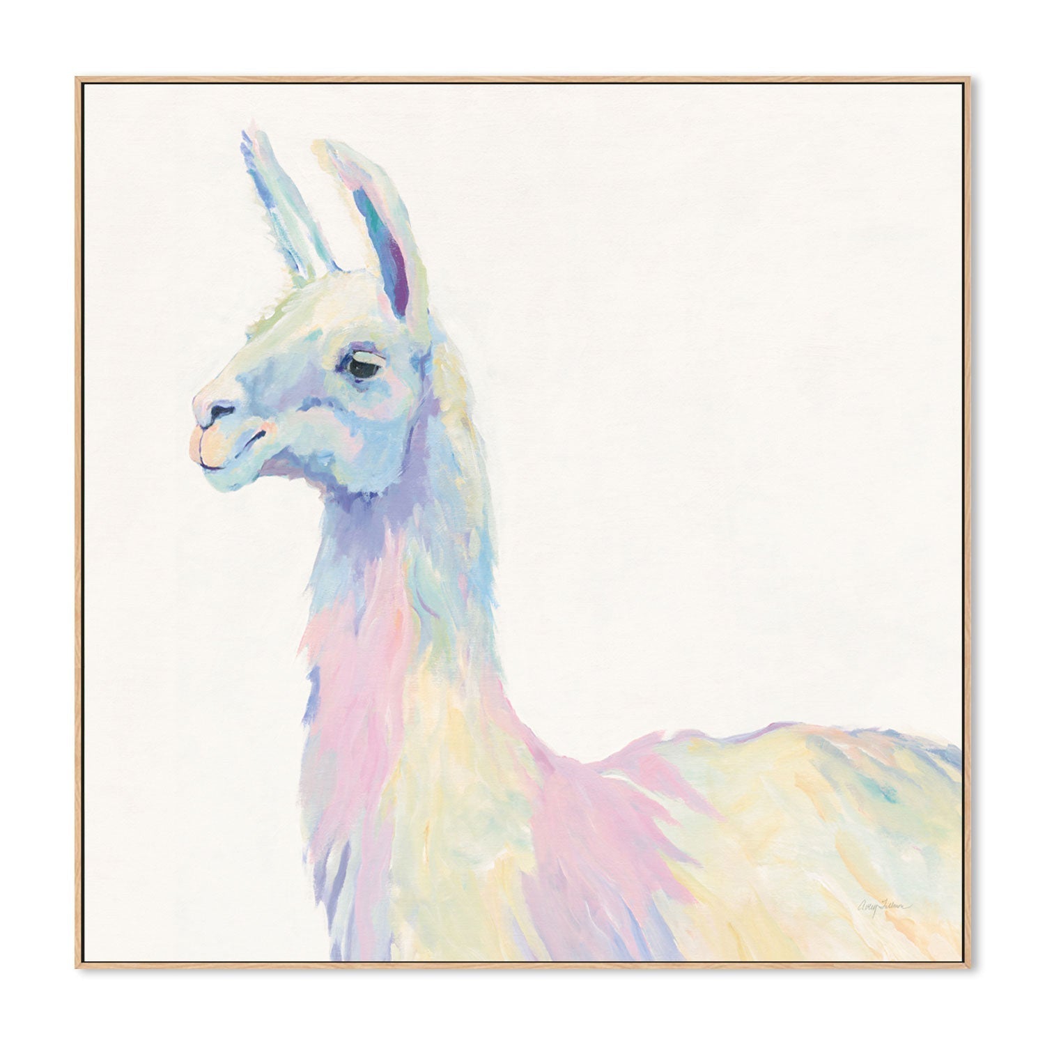 wall-art-print-canvas-poster-framed-Pastel Llama, Style A , By Avery Tilmon-GIOIA-WALL-ART