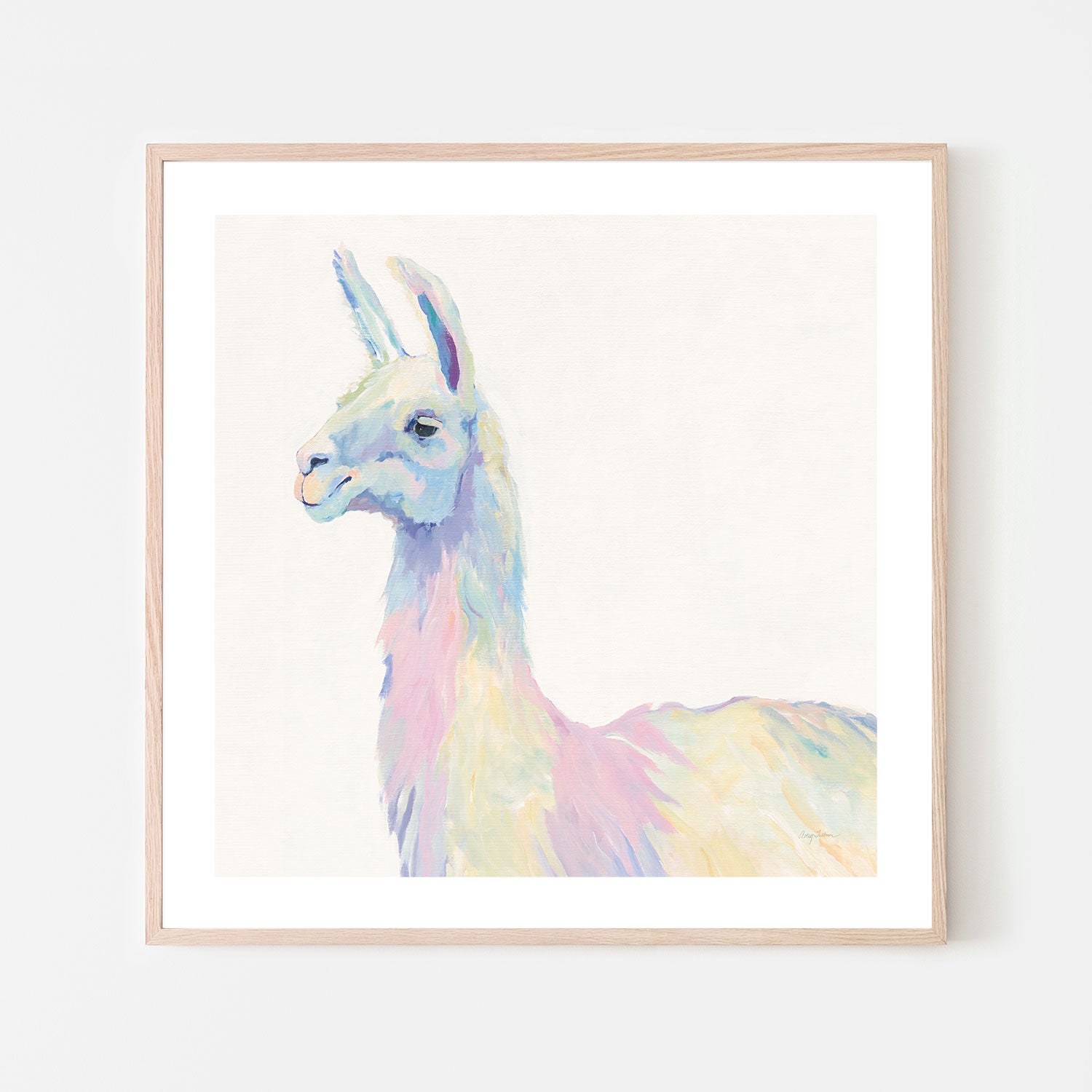 wall-art-print-canvas-poster-framed-Pastel Llama, Style A , By Avery Tilmon-GIOIA-WALL-ART