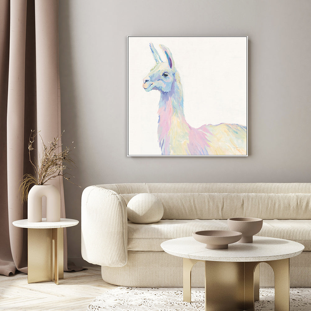 wall-art-print-canvas-poster-framed-Pastel Llama, Style A , By Avery Tilmon-GIOIA-WALL-ART