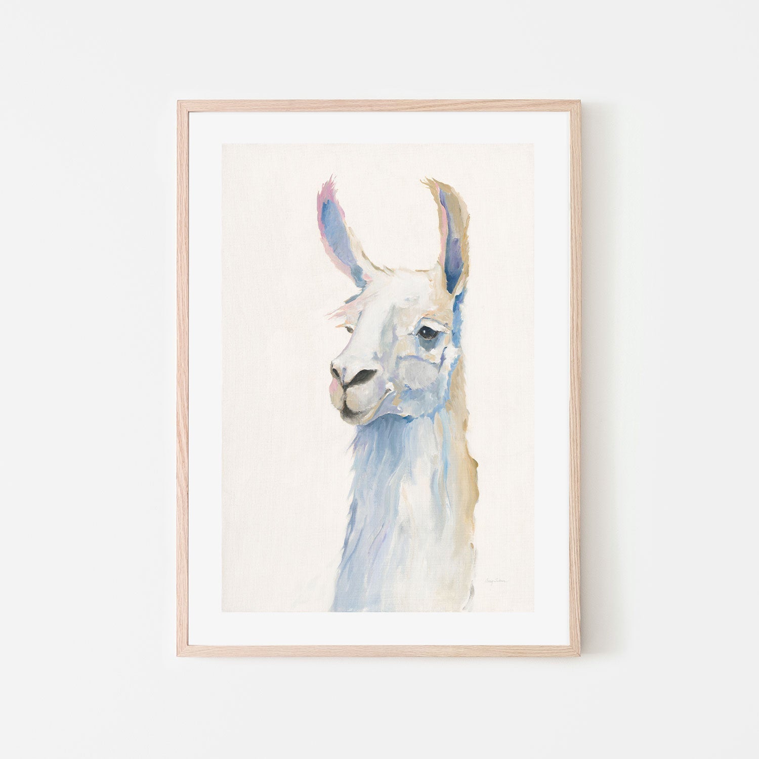 wall-art-print-canvas-poster-framed-Pastel Llama, Style B , By Avery Tilmon-GIOIA-WALL-ART