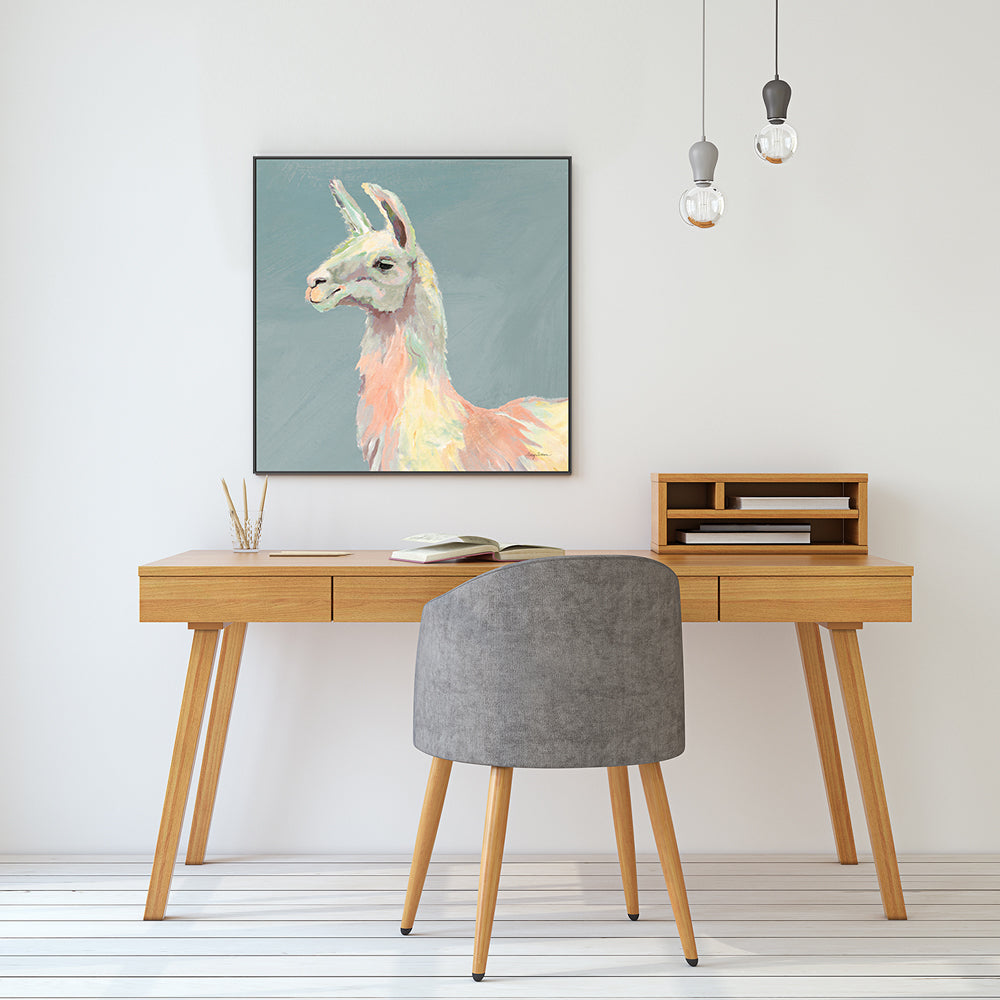 wall-art-print-canvas-poster-framed-Pastel Llama, Style C , By Avery Tilmon-GIOIA-WALL-ART