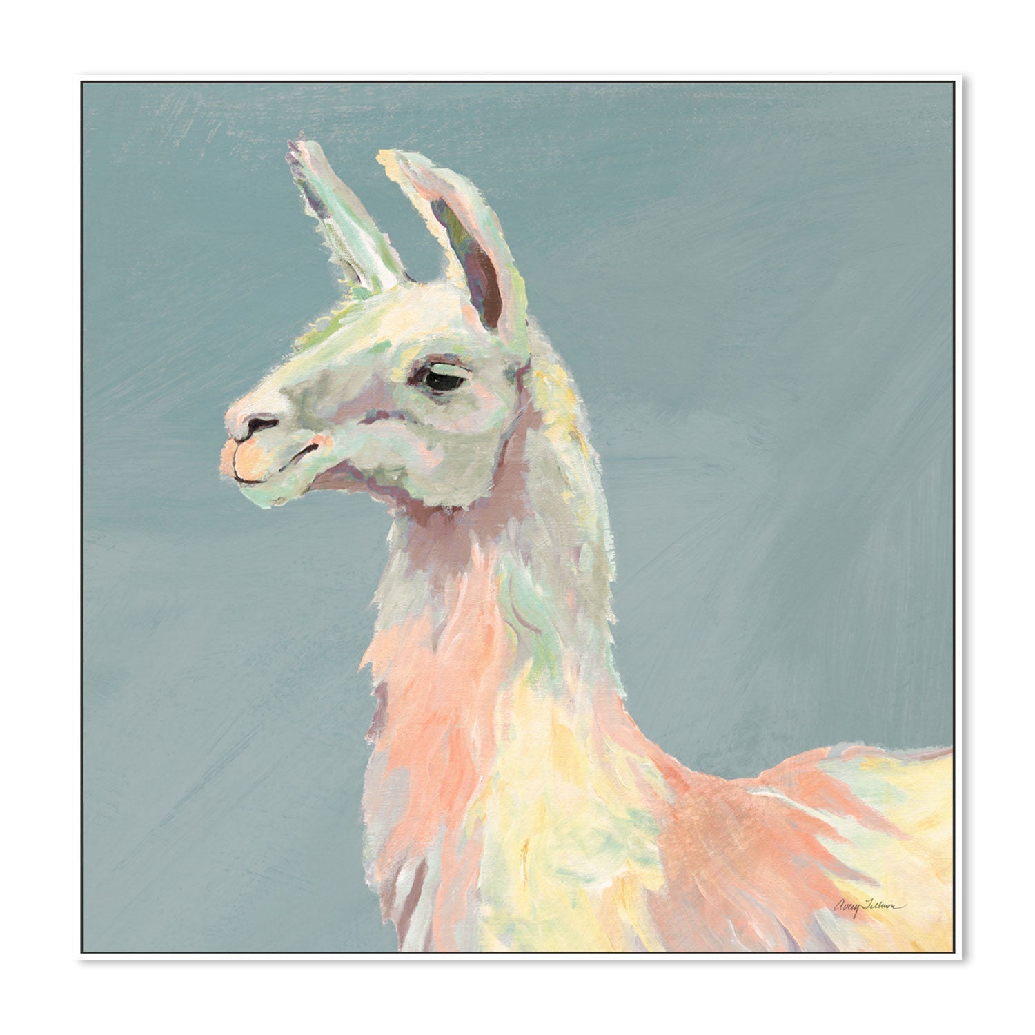 wall-art-print-canvas-poster-framed-Pastel Llama, Style C , By Avery Tilmon-GIOIA-WALL-ART