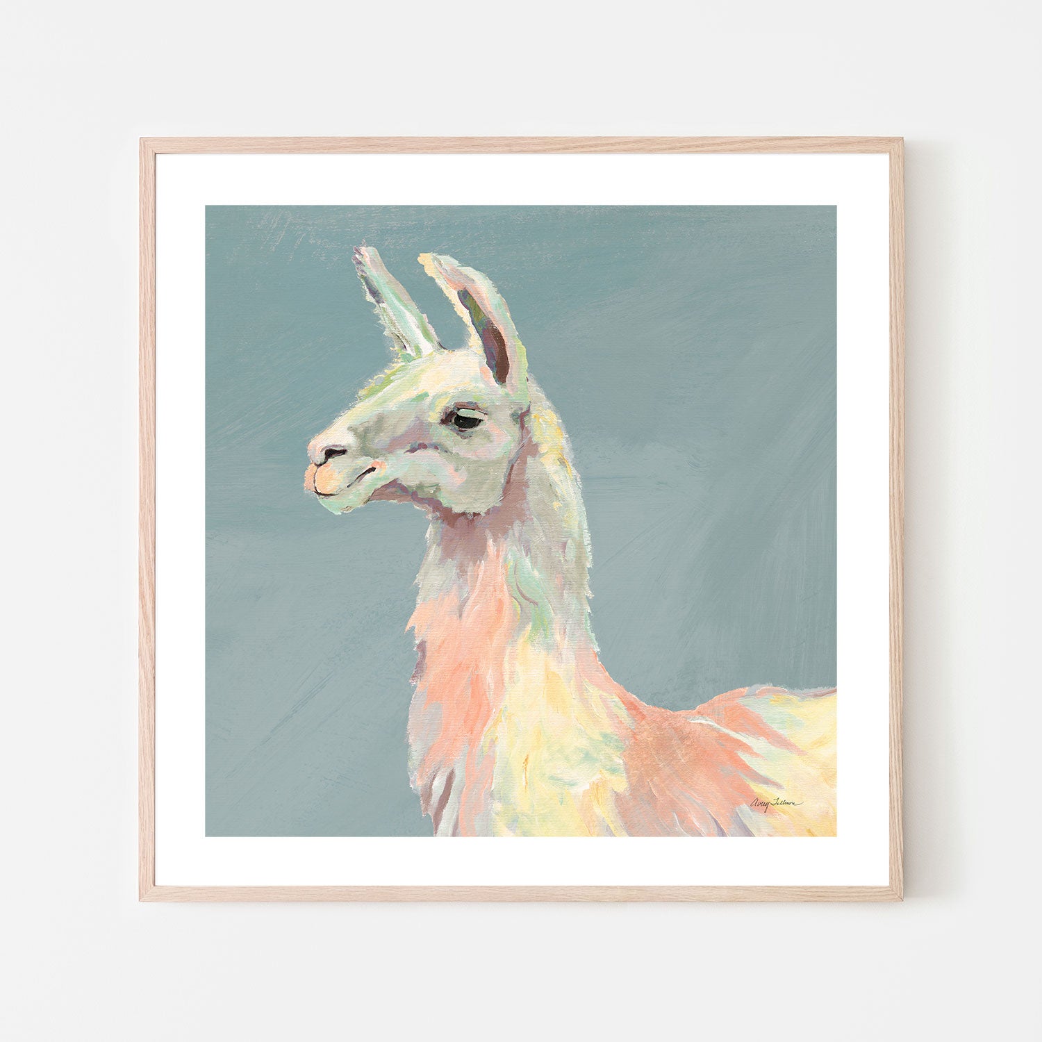 wall-art-print-canvas-poster-framed-Pastel Llama, Style C , By Avery Tilmon-GIOIA-WALL-ART