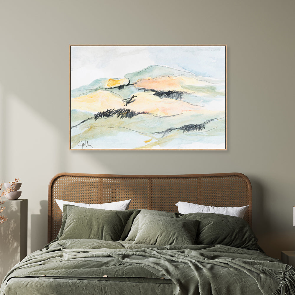 wall-art-print-canvas-poster-framed-Pastel Mountain, Style A , By Jan Weiss , By Jan Weiss-7