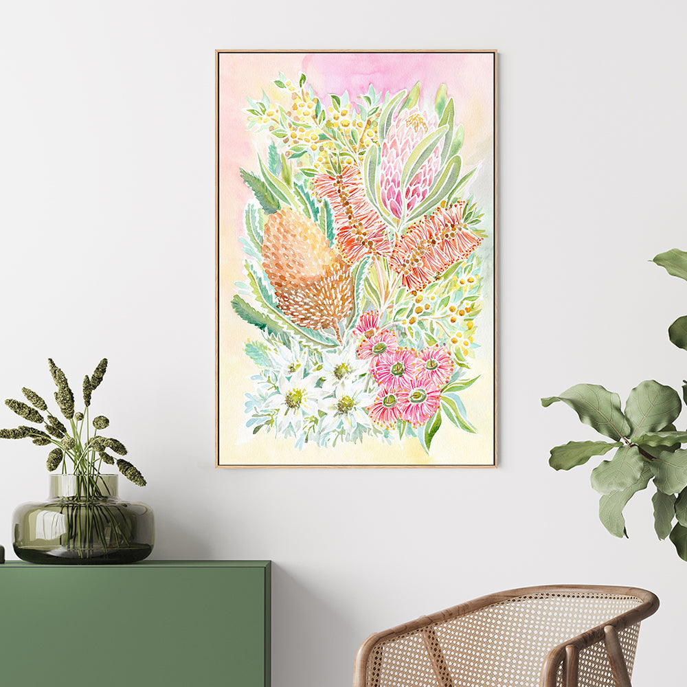 wall-art-print-canvas-poster-framed-Pastel Natives , By Jessie Mitchelson-GIOIA-WALL-ART