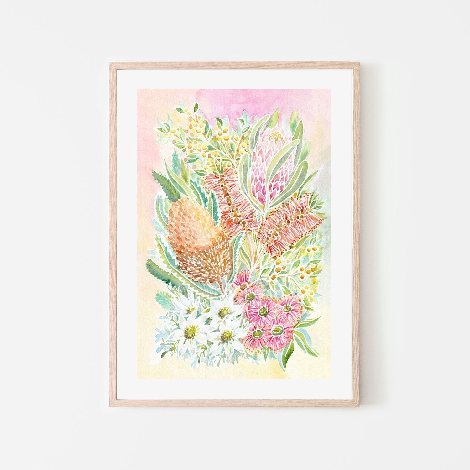 wall-art-print-canvas-poster-framed-Pastel Natives , By Jessie Mitchelson-GIOIA-WALL-ART