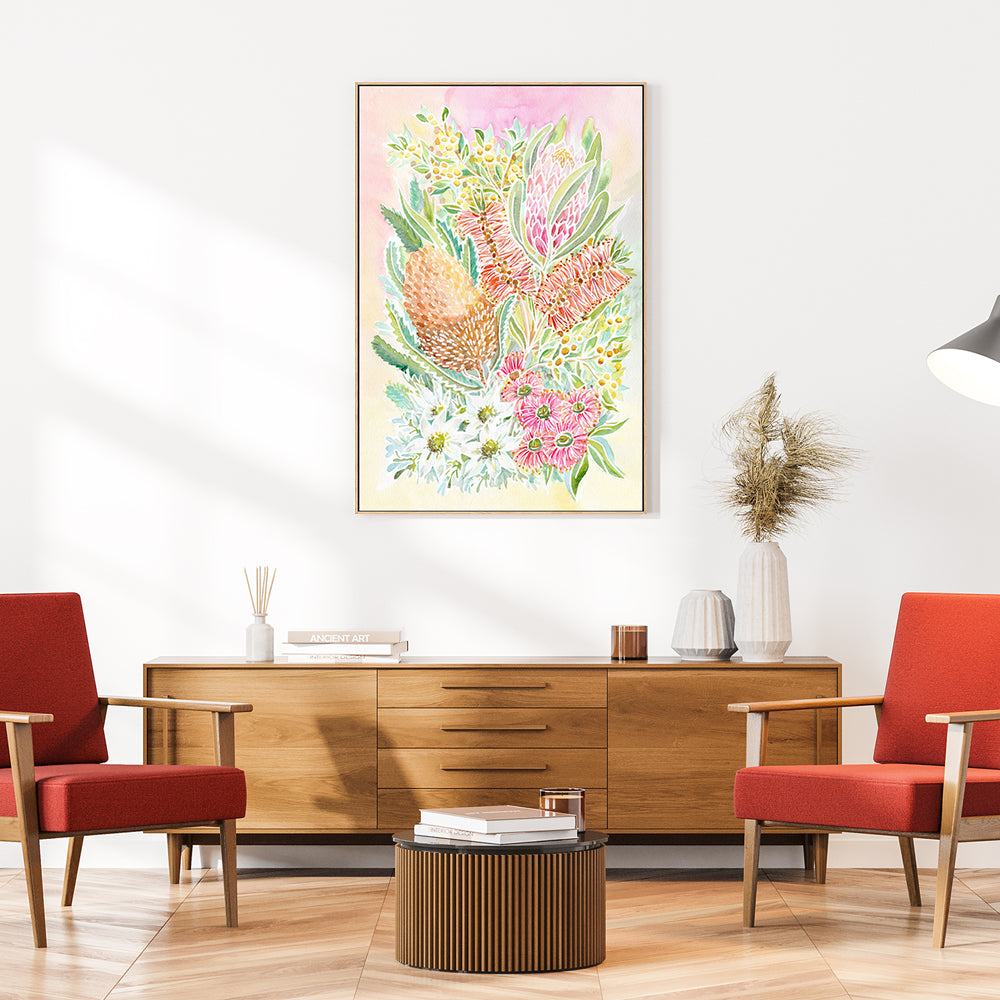 wall-art-print-canvas-poster-framed-Pastel Natives , By Jessie Mitchelson-GIOIA-WALL-ART