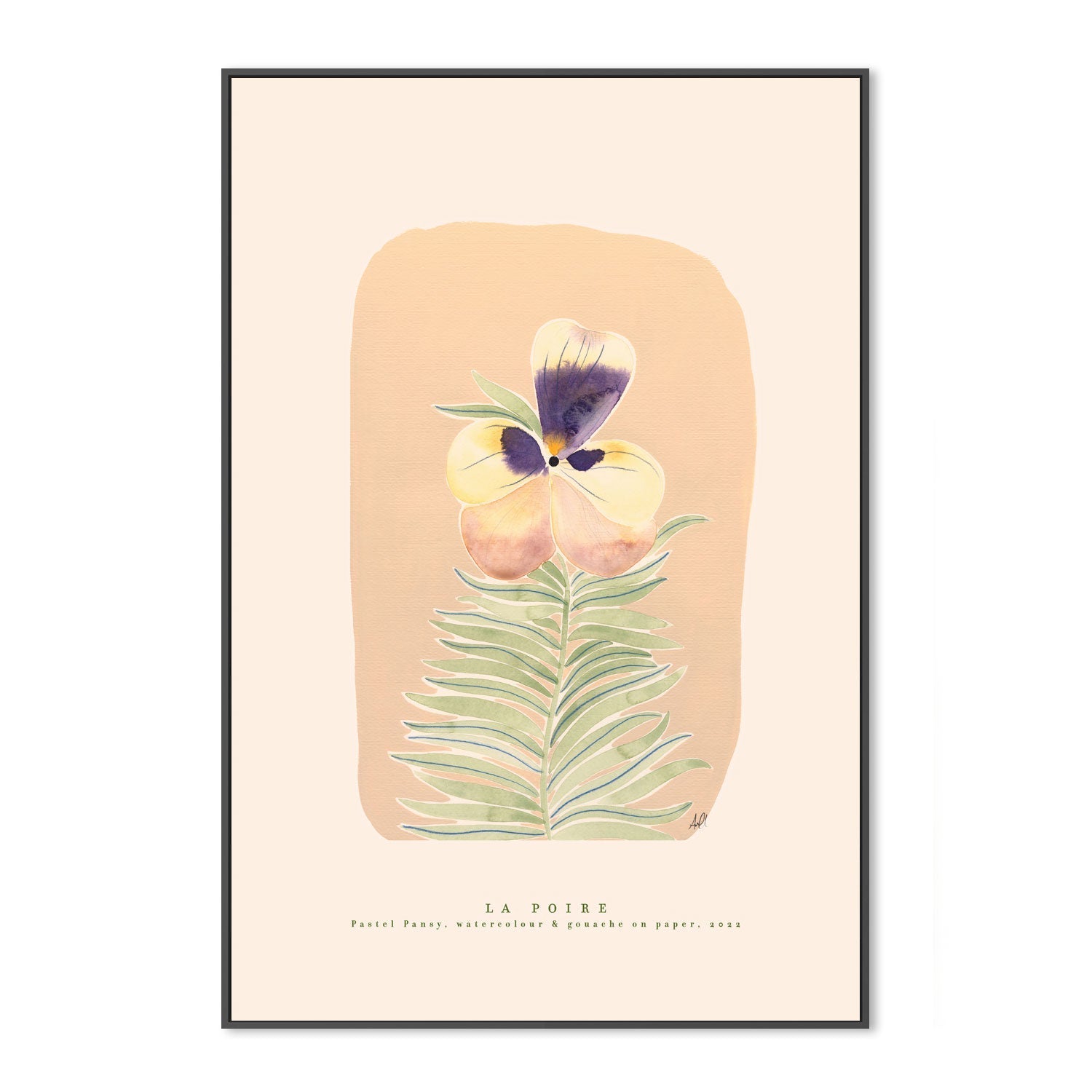 wall-art-print-canvas-poster-framed-Pastel Pansy , By La Poire-GIOIA-WALL-ART