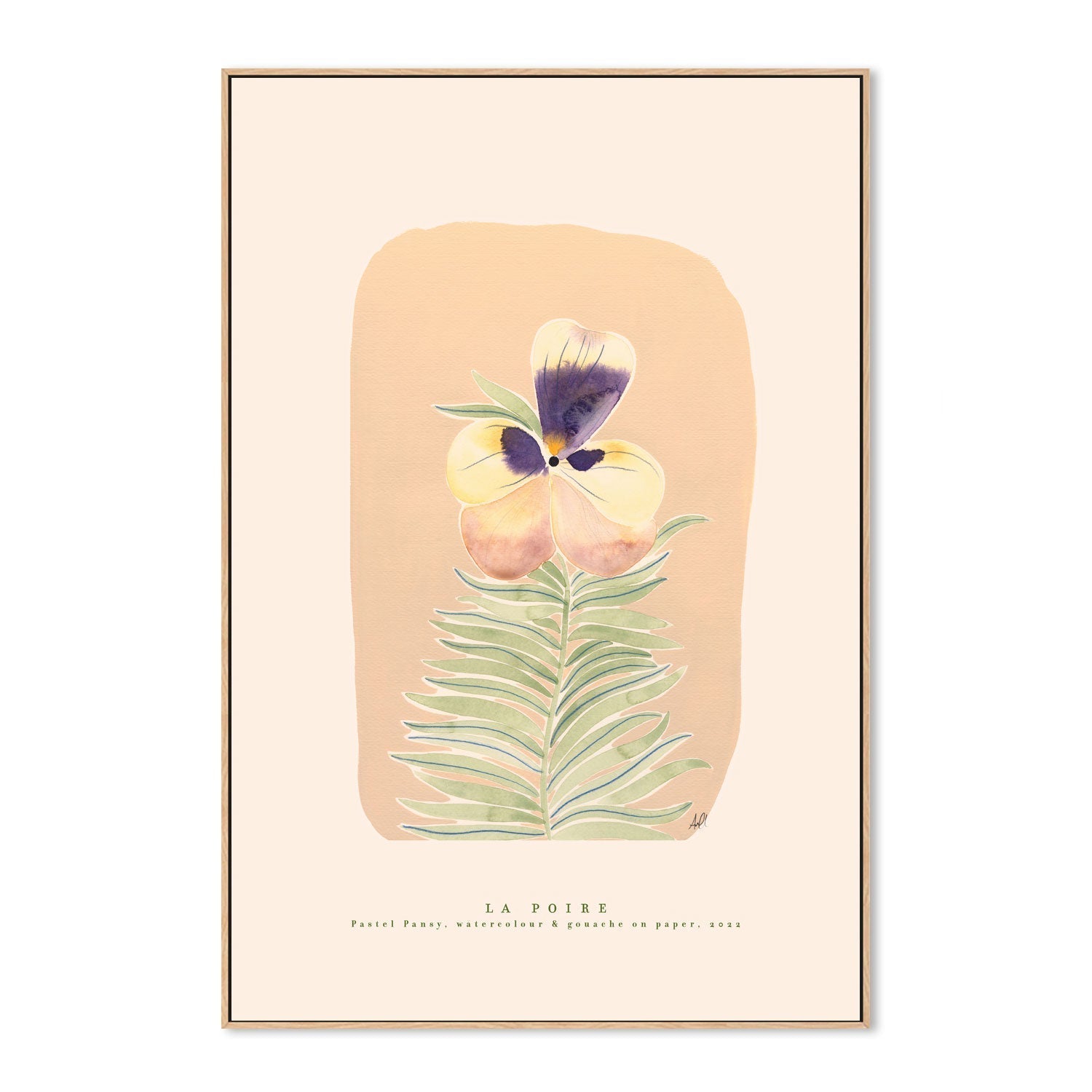 wall-art-print-canvas-poster-framed-Pastel Pansy , By La Poire-GIOIA-WALL-ART