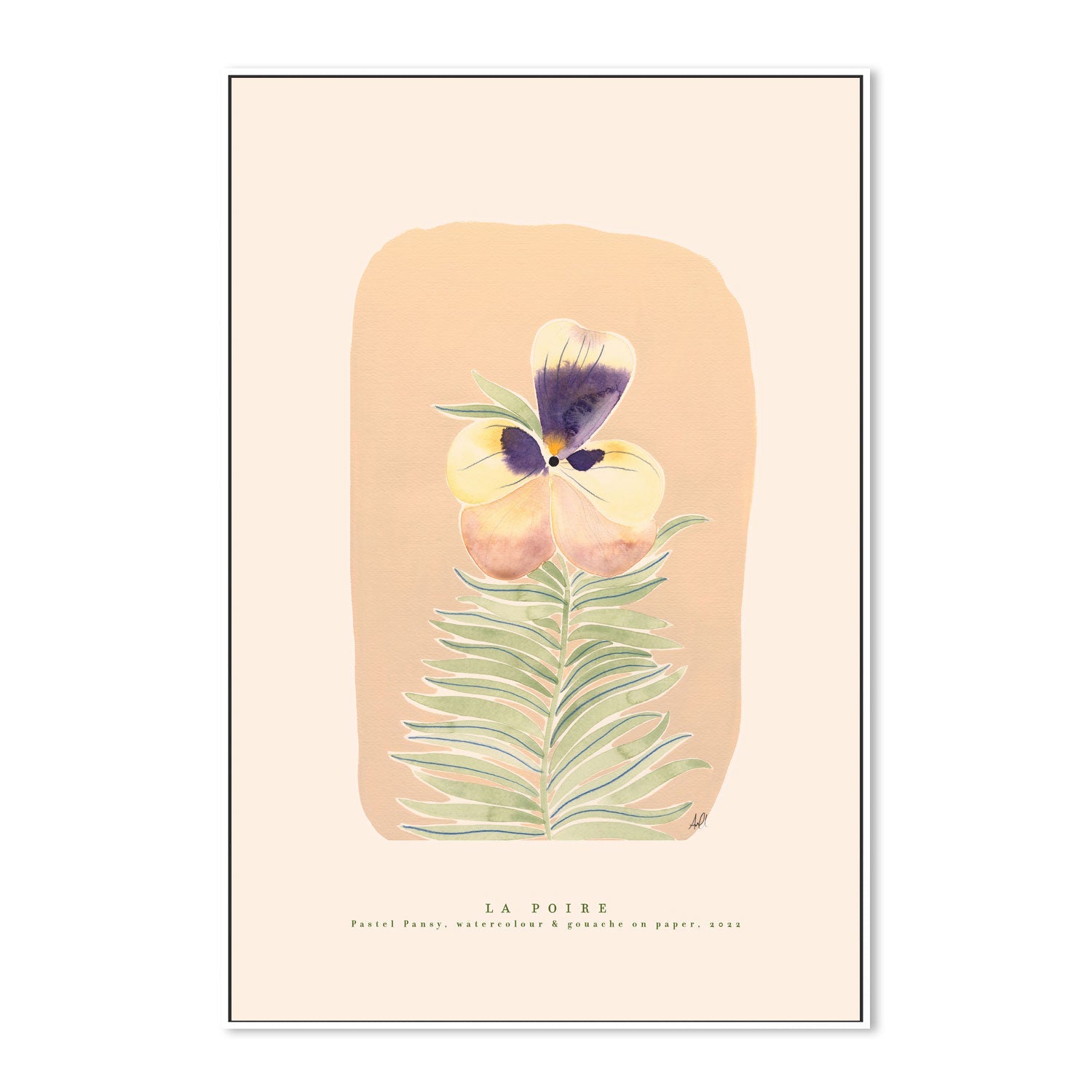 wall-art-print-canvas-poster-framed-Pastel Pansy , By La Poire-GIOIA-WALL-ART