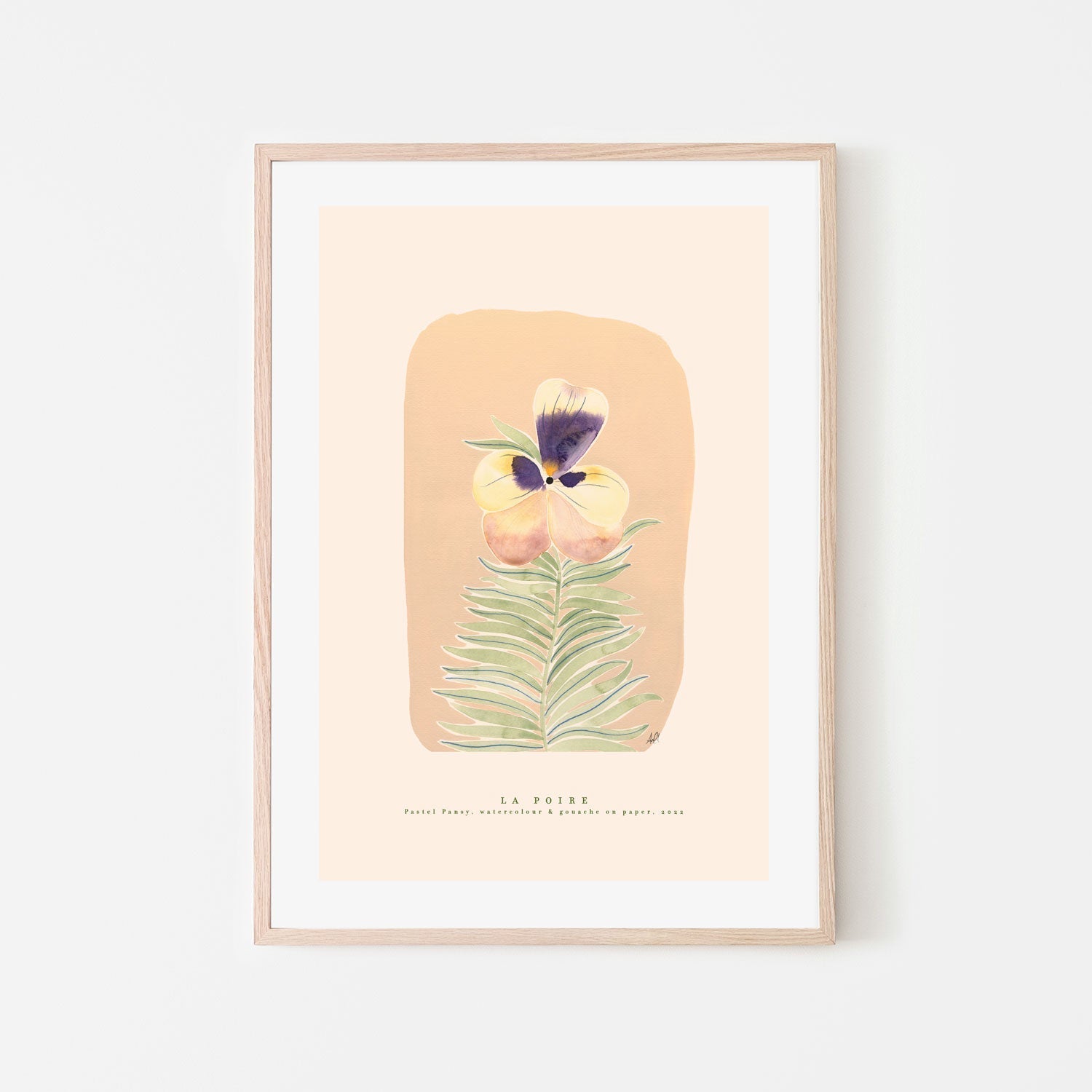 wall-art-print-canvas-poster-framed-Pastel Pansy , By La Poire-GIOIA-WALL-ART