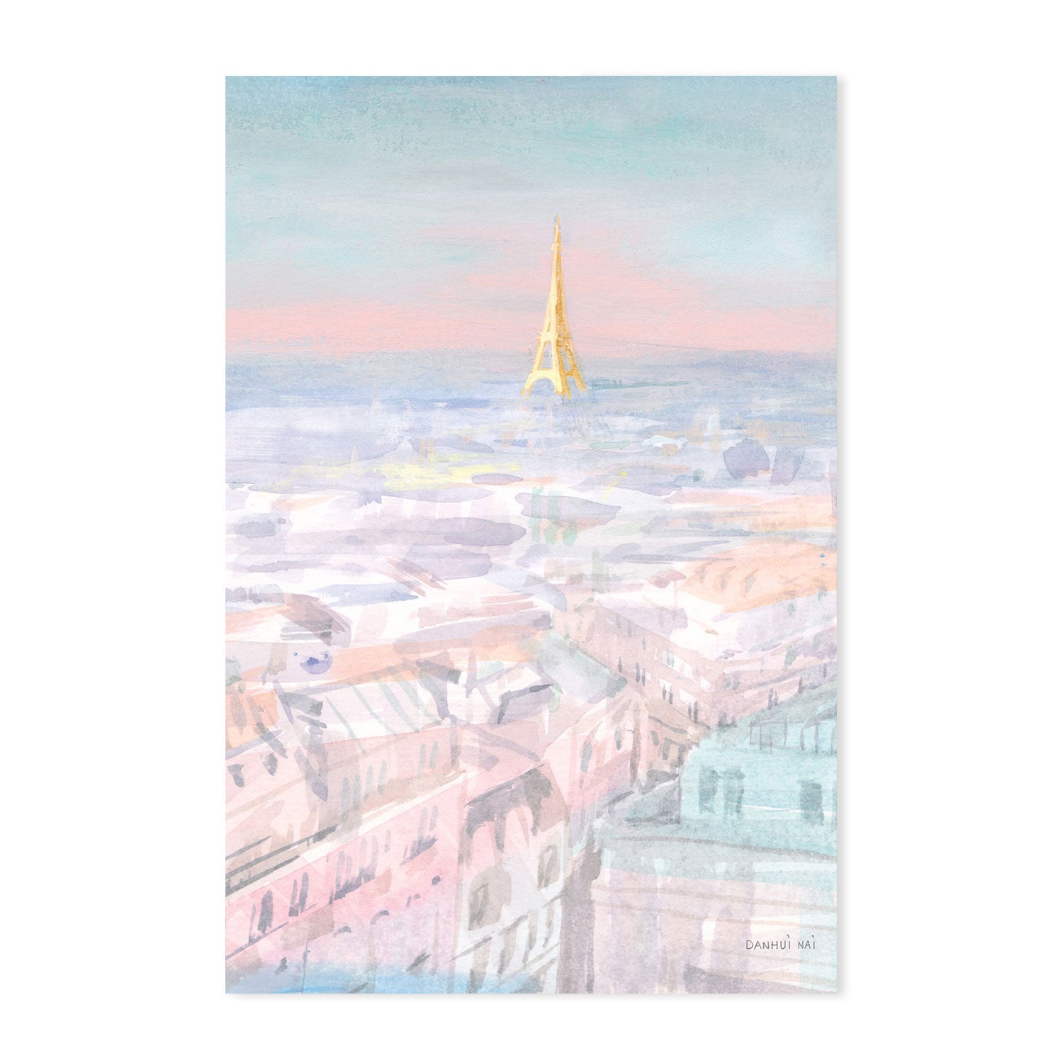 wall-art-print-canvas-poster-framed-Pastel Paris, Set of 3-by-Danhui Nai-Gioia Wall Art