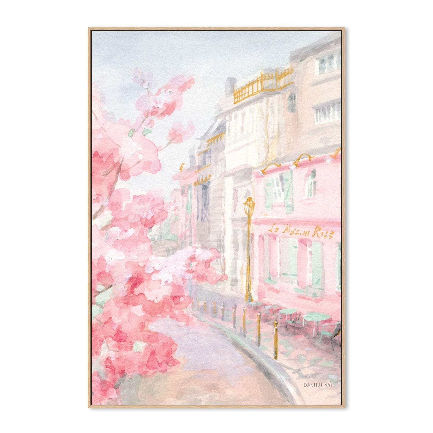 wall-art-print-canvas-poster-framed-Pastel Paris, Style E-by-Danhui Nai-Gioia Wall Art