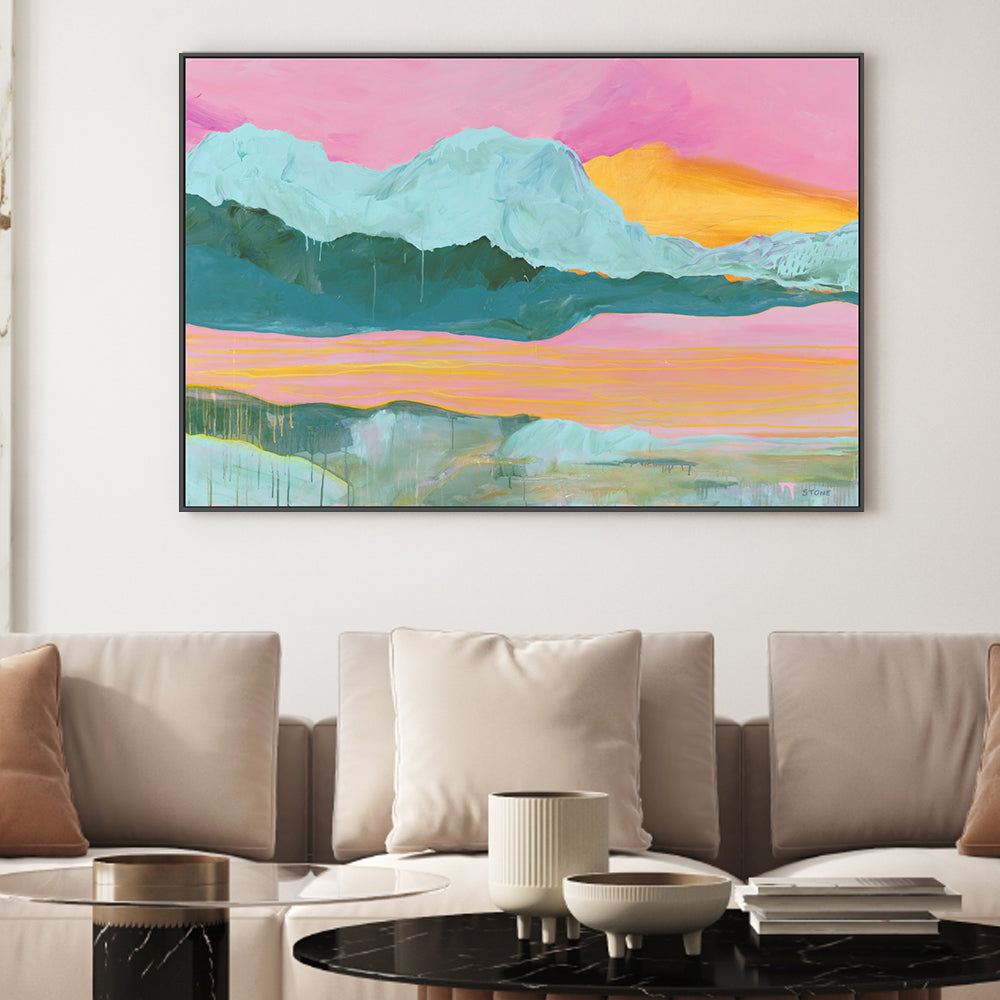 wall-art-print-canvas-poster-framed-Pastel Peaks , By Belinda Stone-GIOIA-WALL-ART