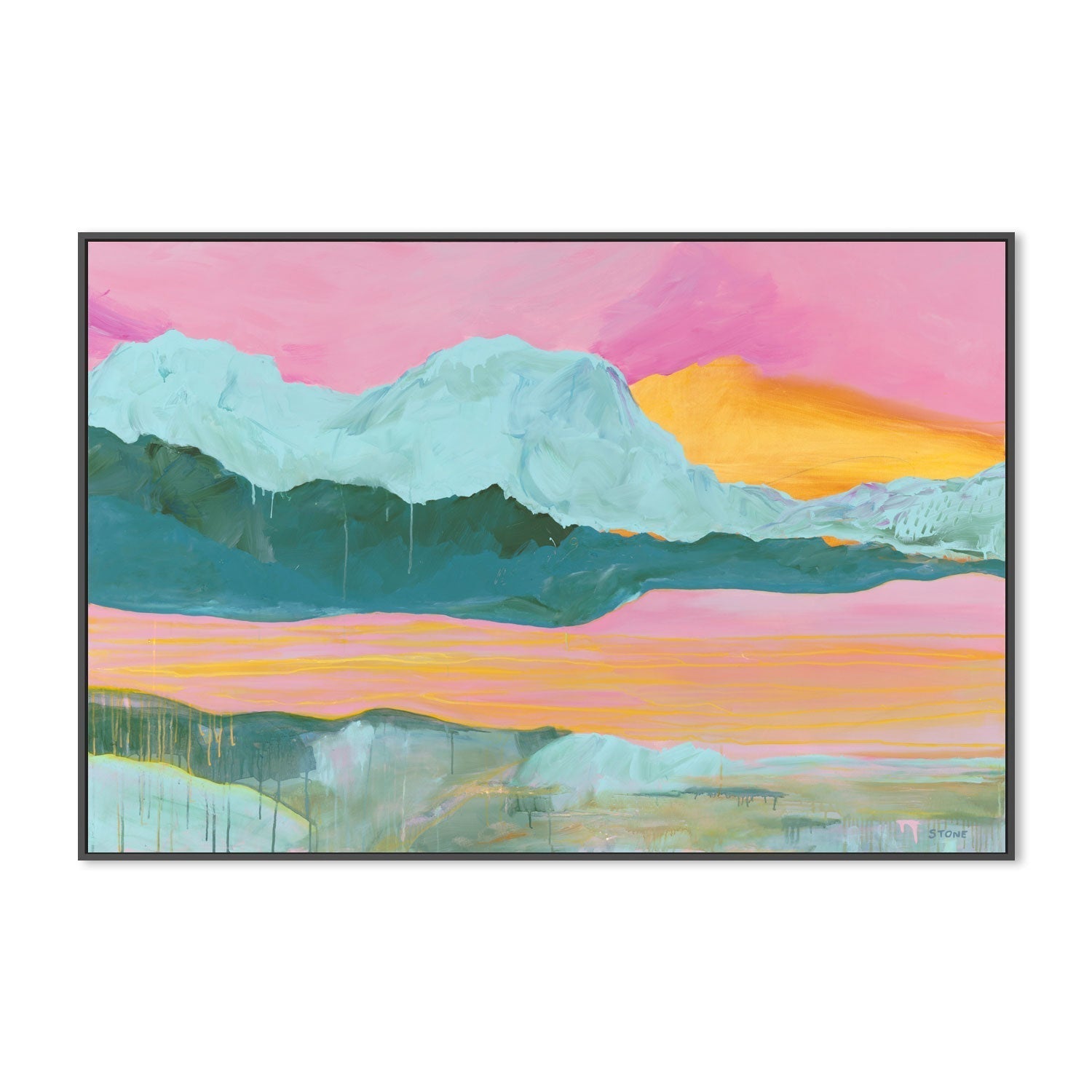 wall-art-print-canvas-poster-framed-Pastel Peaks , By Belinda Stone-GIOIA-WALL-ART