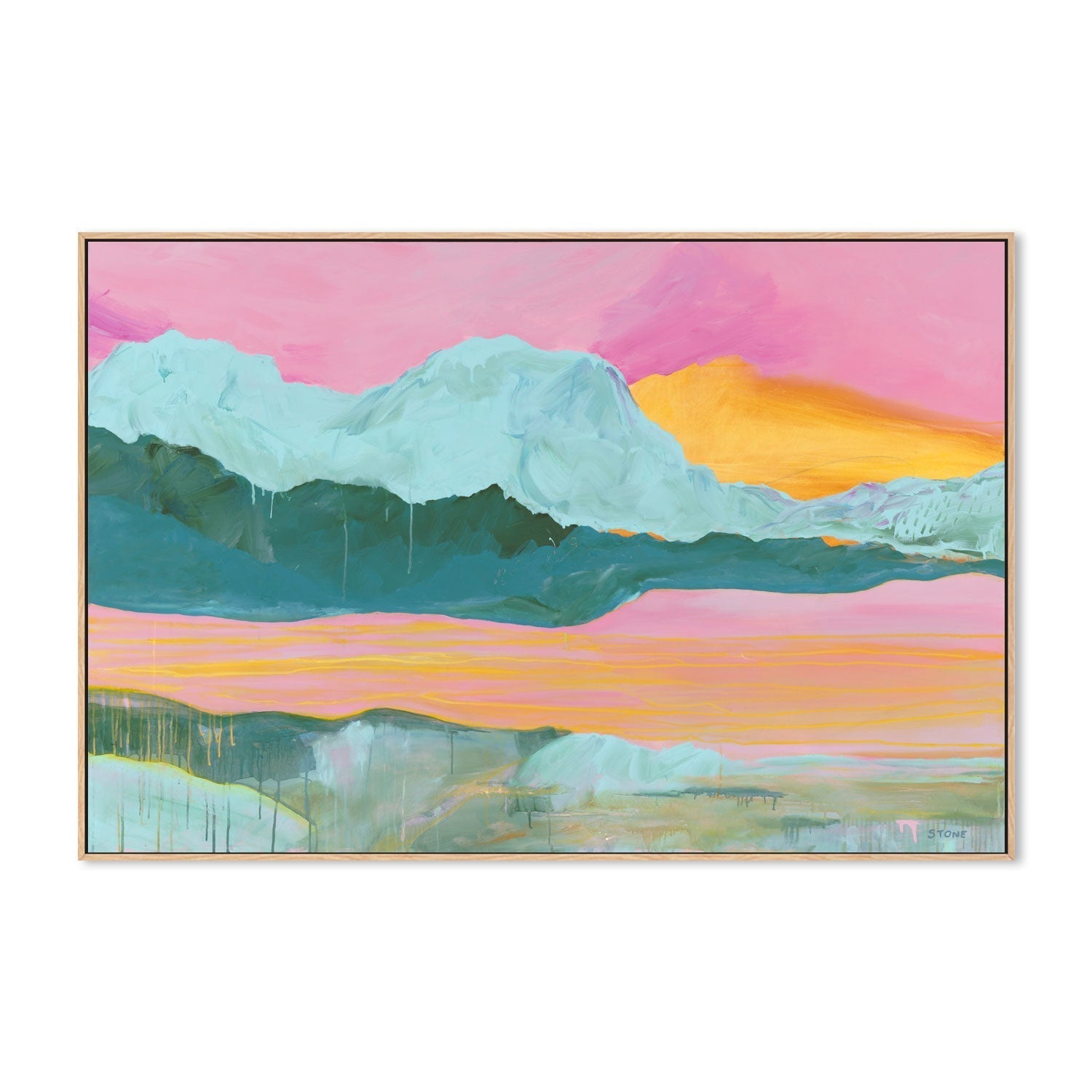 wall-art-print-canvas-poster-framed-Pastel Peaks , By Belinda Stone-GIOIA-WALL-ART