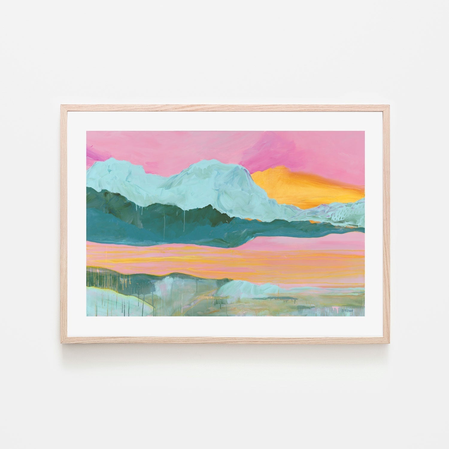 wall-art-print-canvas-poster-framed-Pastel Peaks , By Belinda Stone-GIOIA-WALL-ART