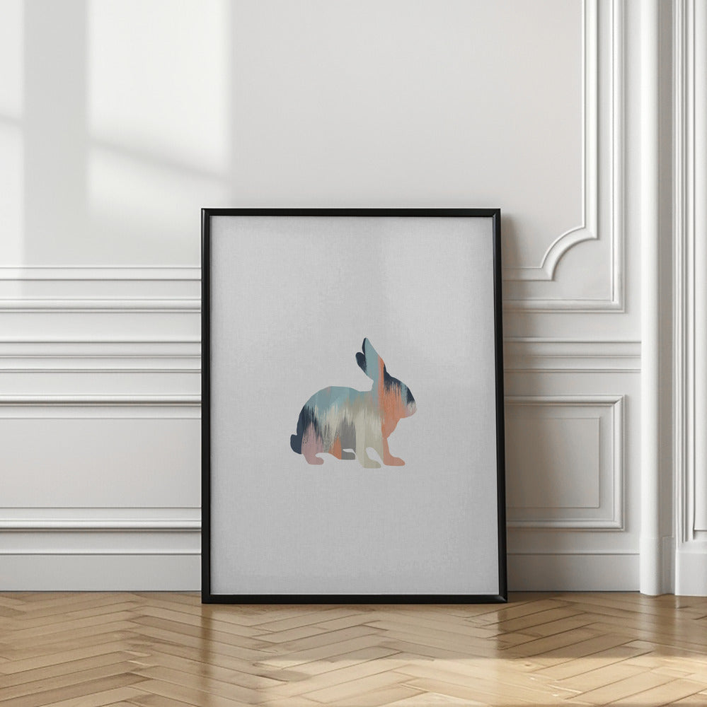 wall-art-print-canvas-poster-framed-Pastel Rabbit , By Orara Studio-2