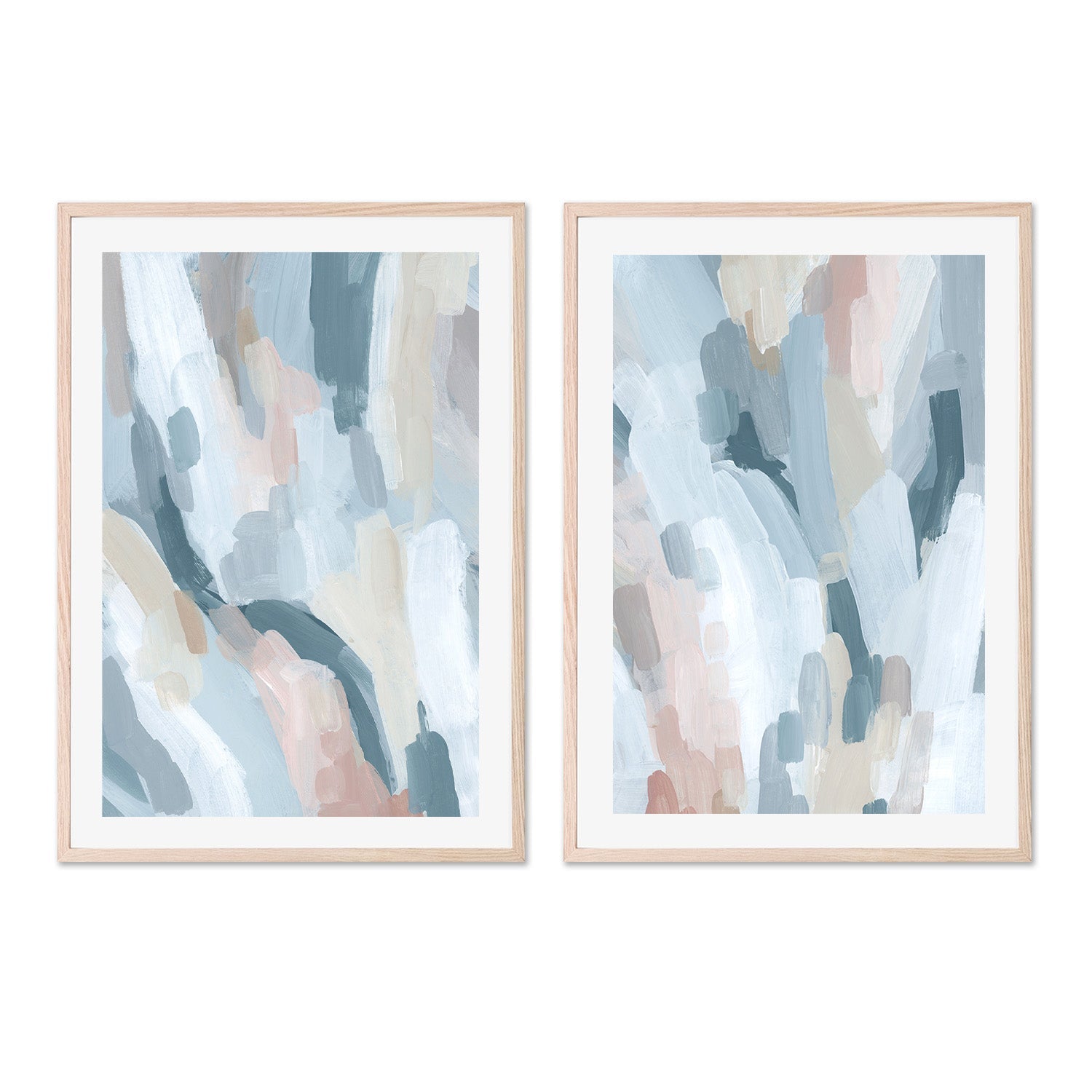 wall-art-print-canvas-poster-framed-Pastel Serenity, Style A & B, Set Of 2 , By Emily Wood-6