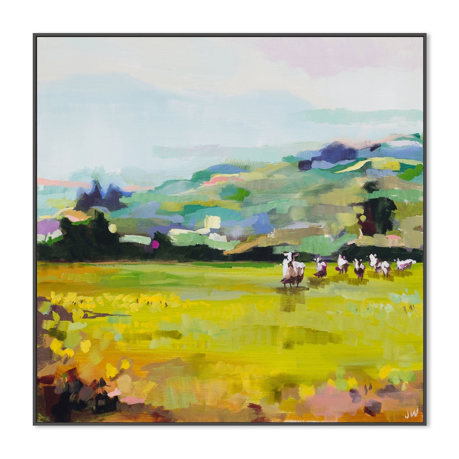 wall-art-print-canvas-poster-framed-Pasture , By Jenny Westenhofer Art-3