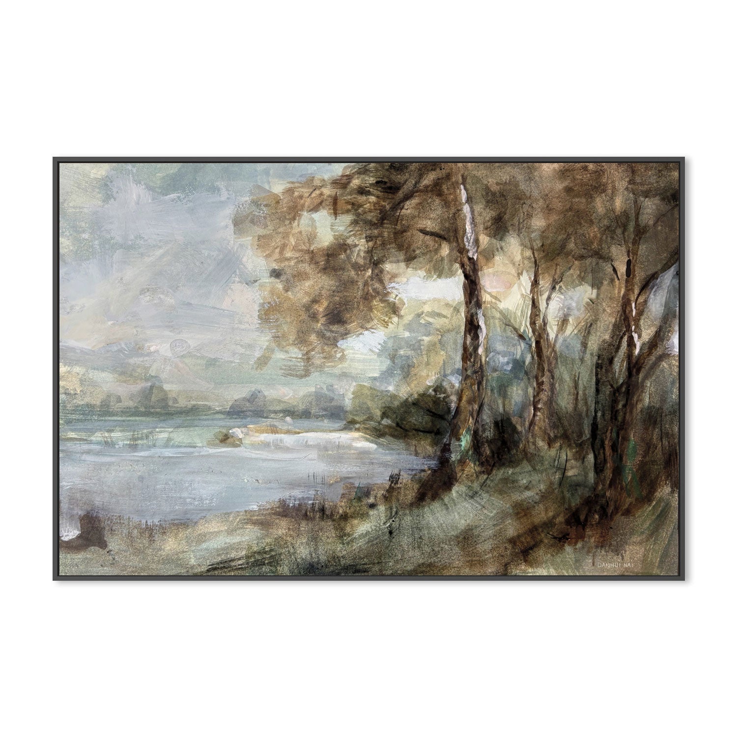 wall-art-print-canvas-poster-framed-Peaceful Lake , By Danhui Nai-3