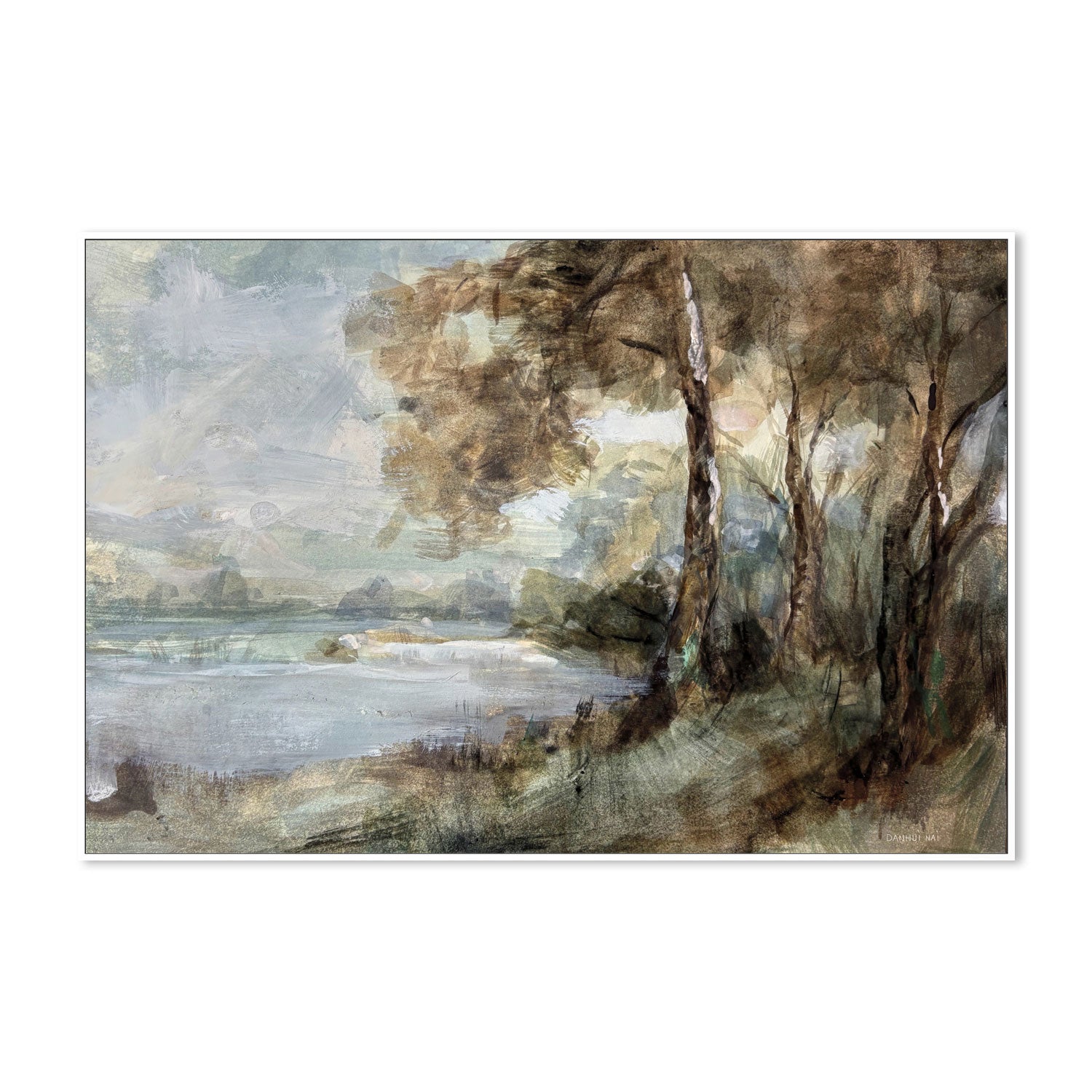 wall-art-print-canvas-poster-framed-Peaceful Lake , By Danhui Nai-5