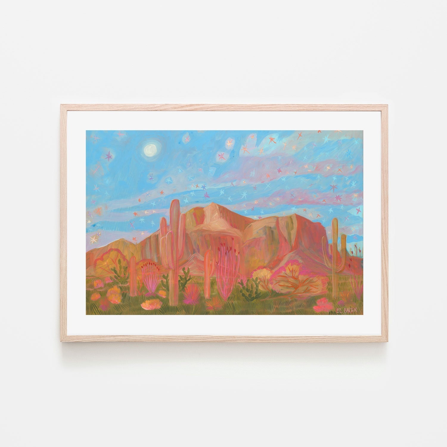 wall-art-print-canvas-poster-framed-Peach Cactus , By Eleanor Baker-6