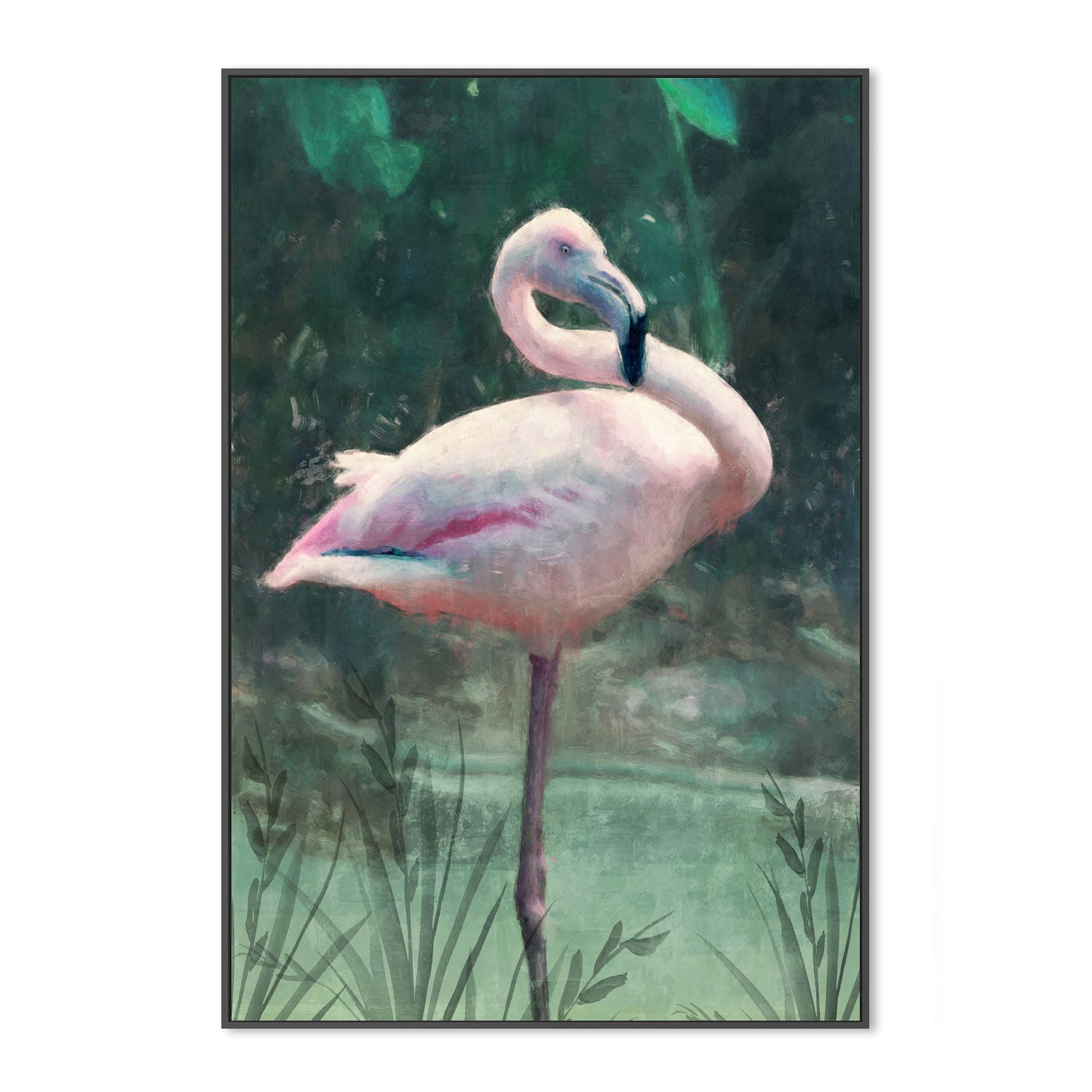 wall-art-print-canvas-poster-framed-Peach Flamingo, Style A , By Nina Blue-3