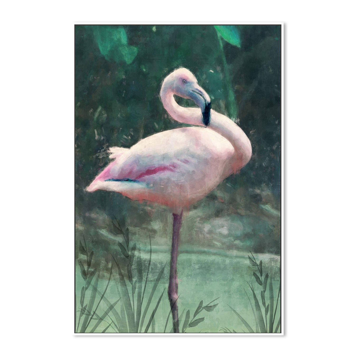 wall-art-print-canvas-poster-framed-Peach Flamingo, Style A , By Nina Blue-5