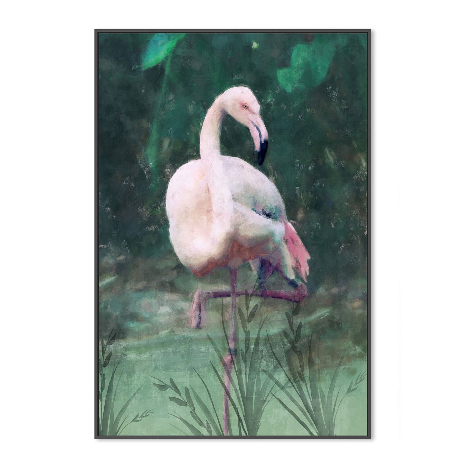 wall-art-print-canvas-poster-framed-Peach Flamingo, Style B , By Nina Blue-3