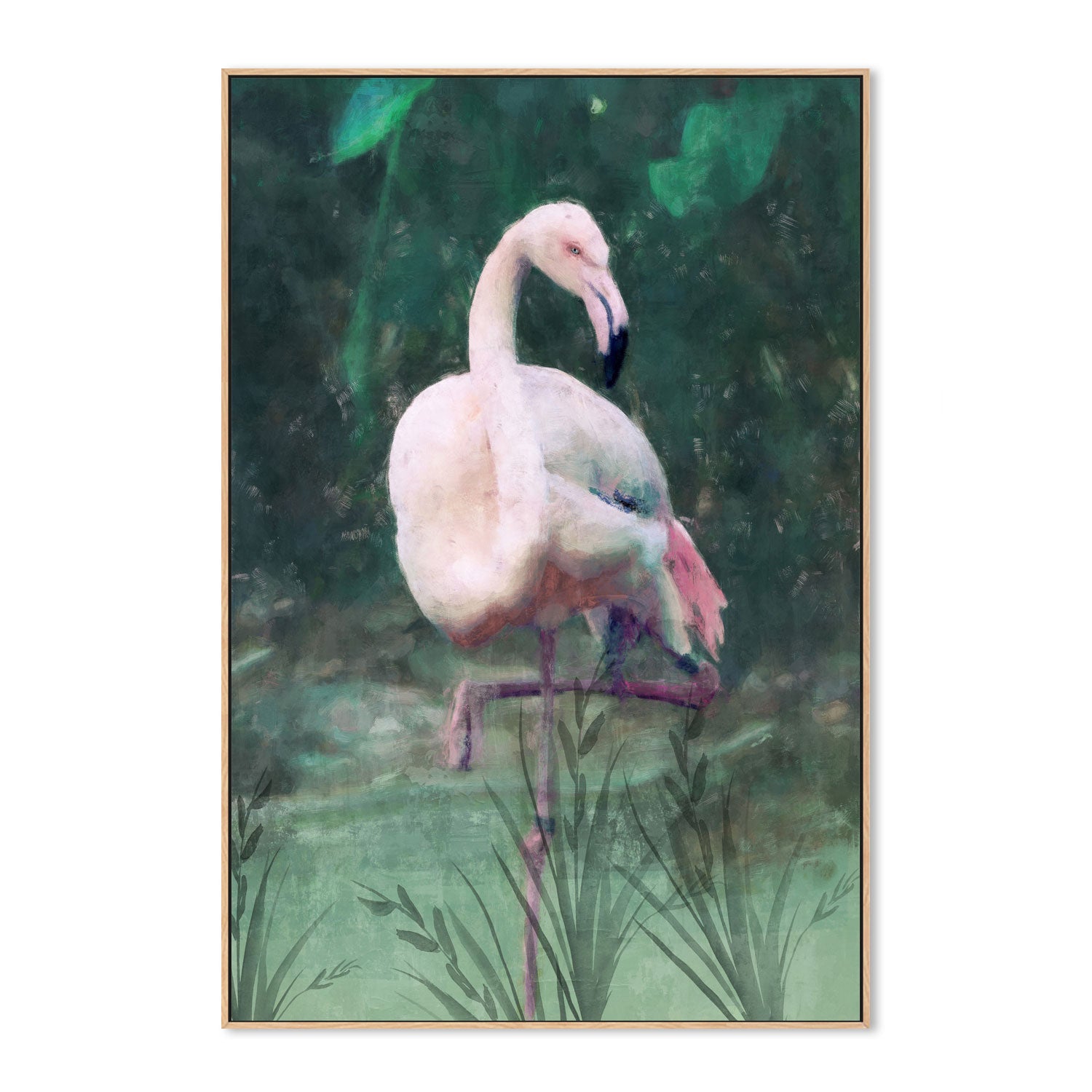 wall-art-print-canvas-poster-framed-Peach Flamingo, Style B , By Nina Blue-4