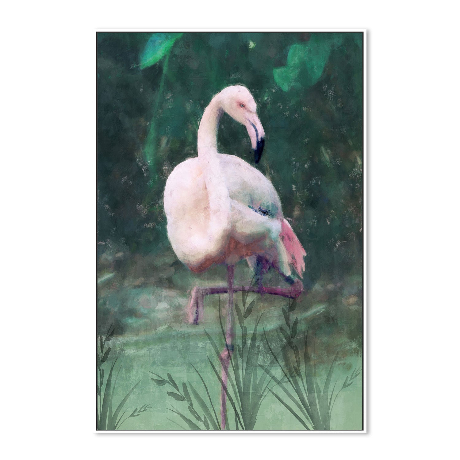 wall-art-print-canvas-poster-framed-Peach Flamingo, Style B , By Nina Blue-5