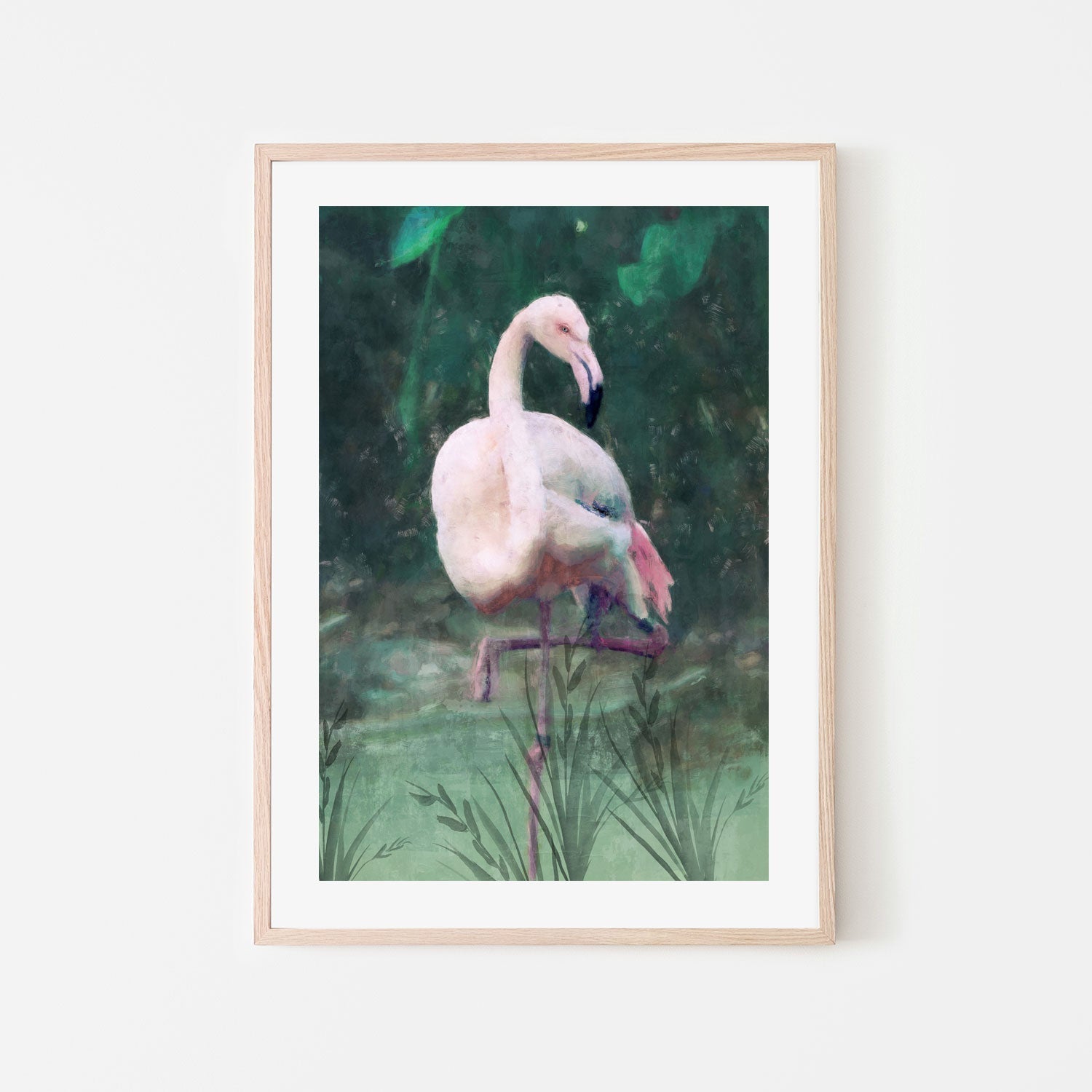 wall-art-print-canvas-poster-framed-Peach Flamingo, Style B , By Nina Blue-6