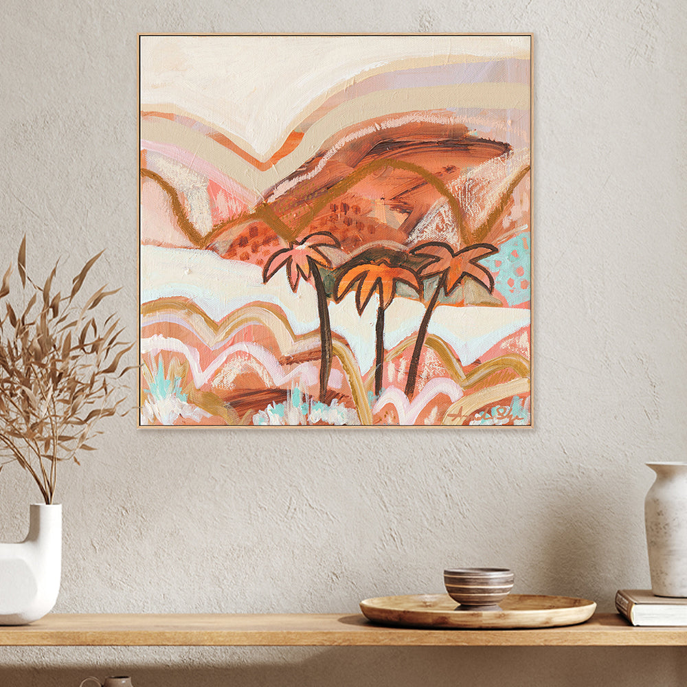 wall-art-print-canvas-poster-framed-Peach Palm , By Amanda Skye-2