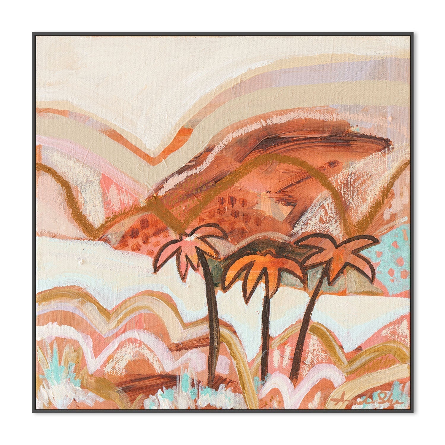 wall-art-print-canvas-poster-framed-Peach Palm , By Amanda Skye-3