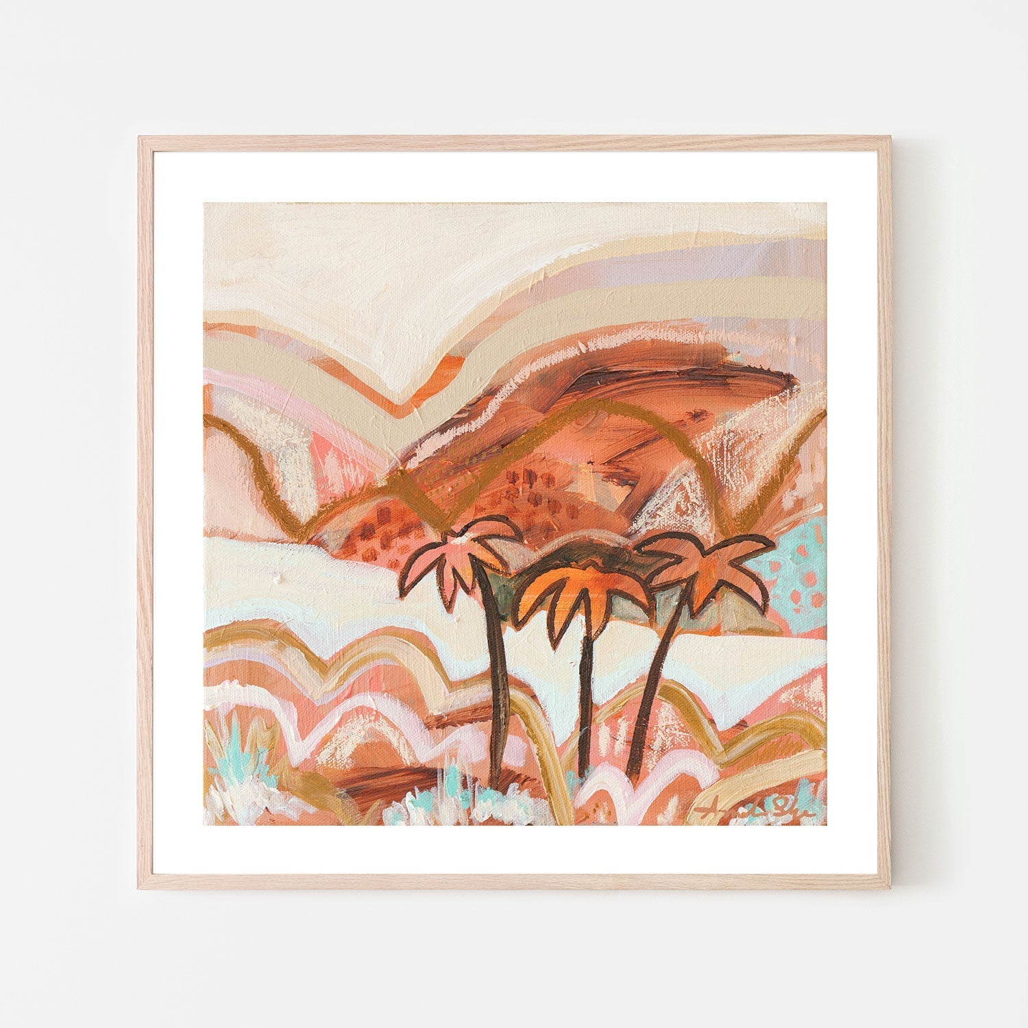 wall-art-print-canvas-poster-framed-Peach Palm , By Amanda Skye-6