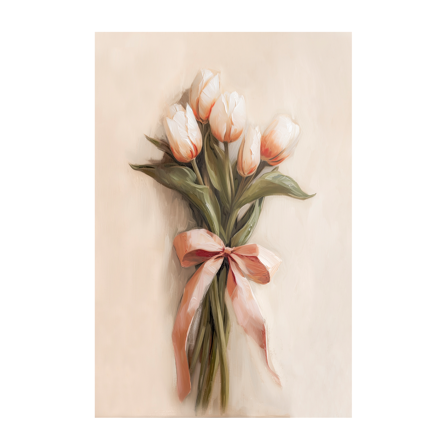 wall-art-print-canvas-poster-framed-Peach Tulips , By Lady Hana-1