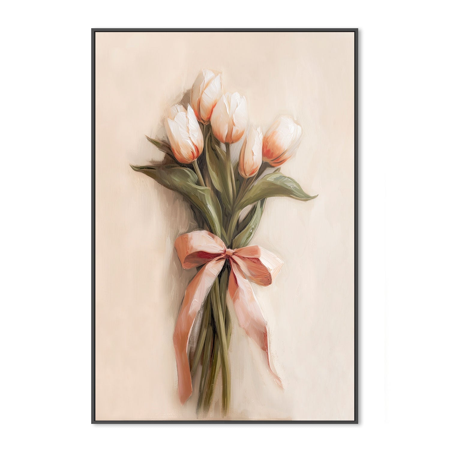 wall-art-print-canvas-poster-framed-Peach Tulips , By Lady Hana-3