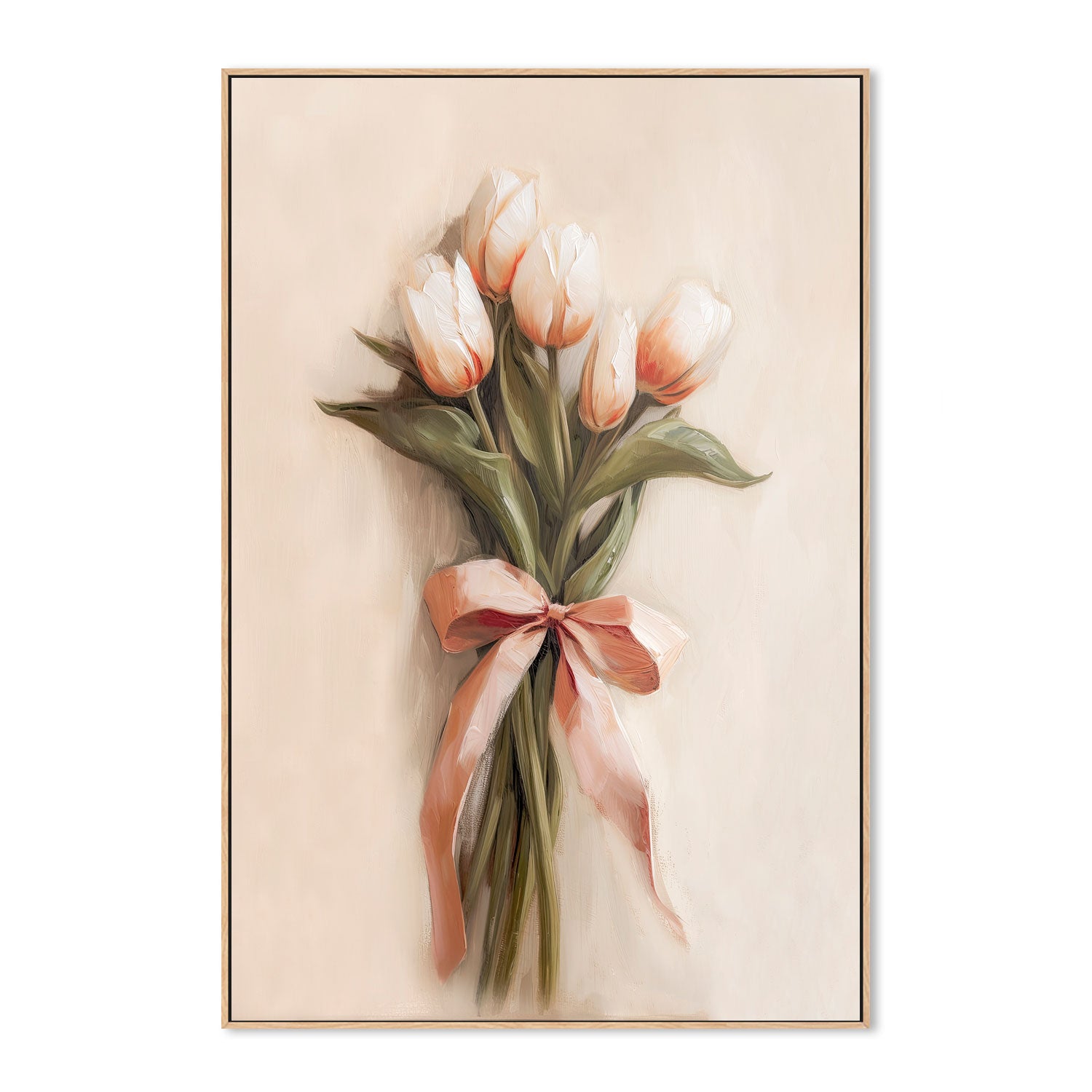 wall-art-print-canvas-poster-framed-Peach Tulips , By Lady Hana-4