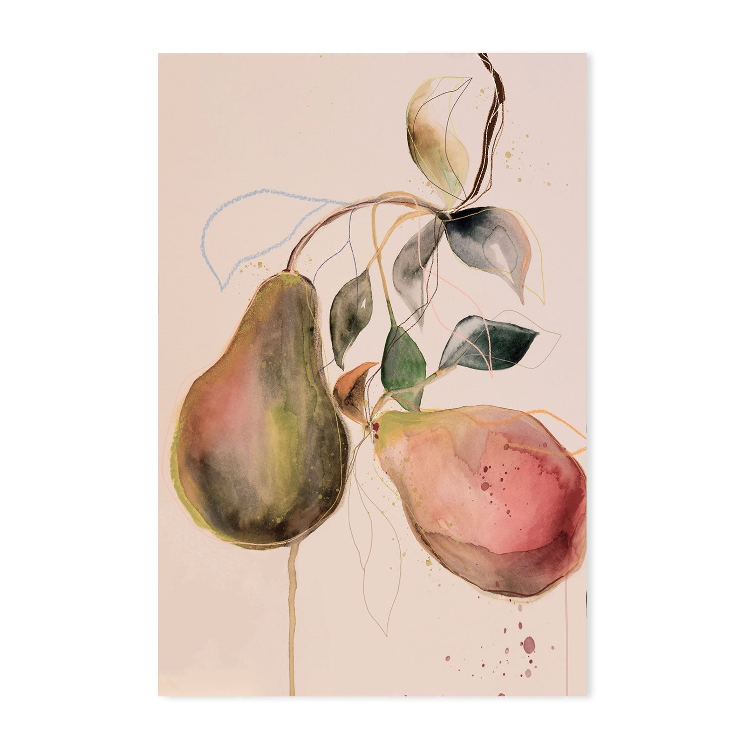 wall-art-print-canvas-poster-framed-Pear , By Leigh Viner-GIOIA-WALL-ART