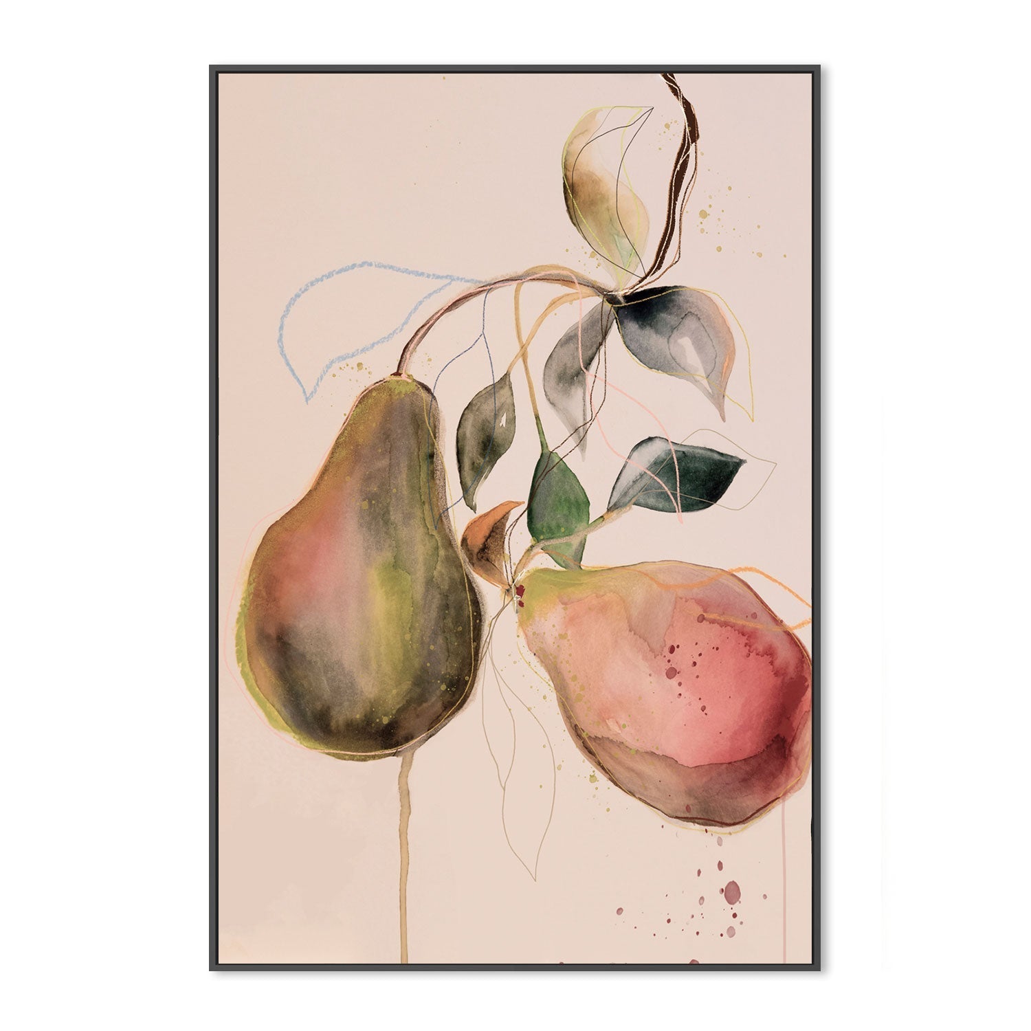 wall-art-print-canvas-poster-framed-Pear , By Leigh Viner-GIOIA-WALL-ART