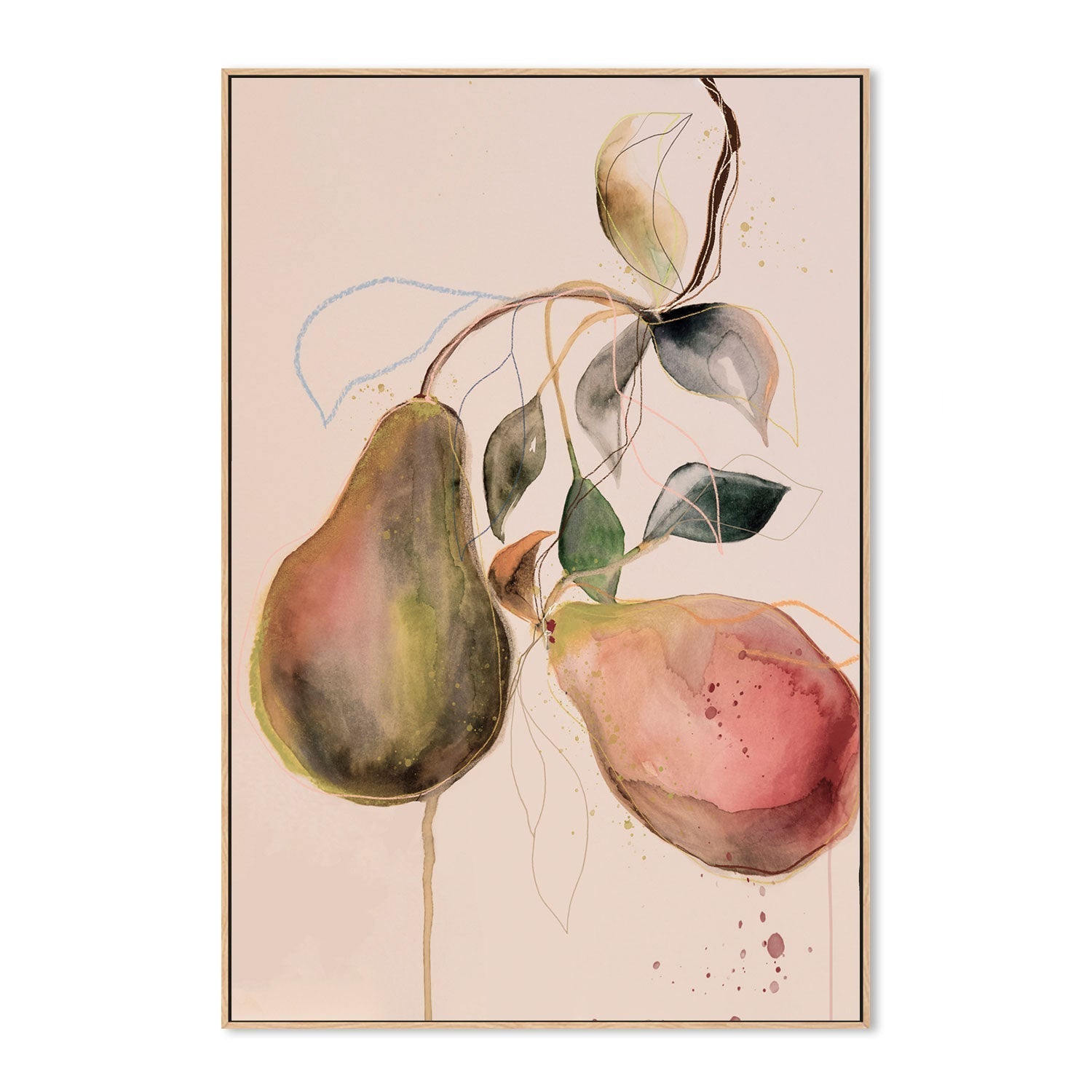 wall-art-print-canvas-poster-framed-Pear , By Leigh Viner-GIOIA-WALL-ART