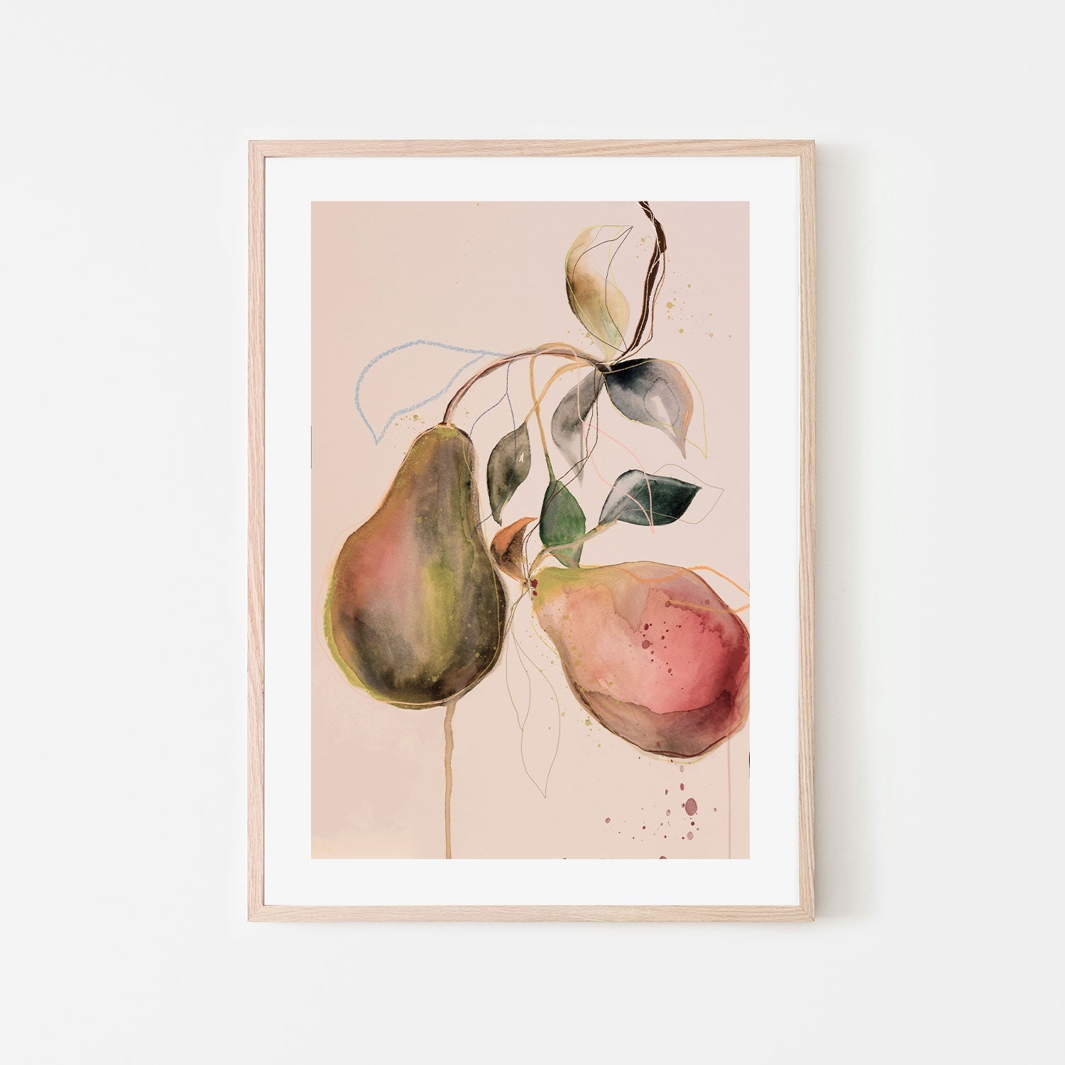 wall-art-print-canvas-poster-framed-Pear , By Leigh Viner-GIOIA-WALL-ART